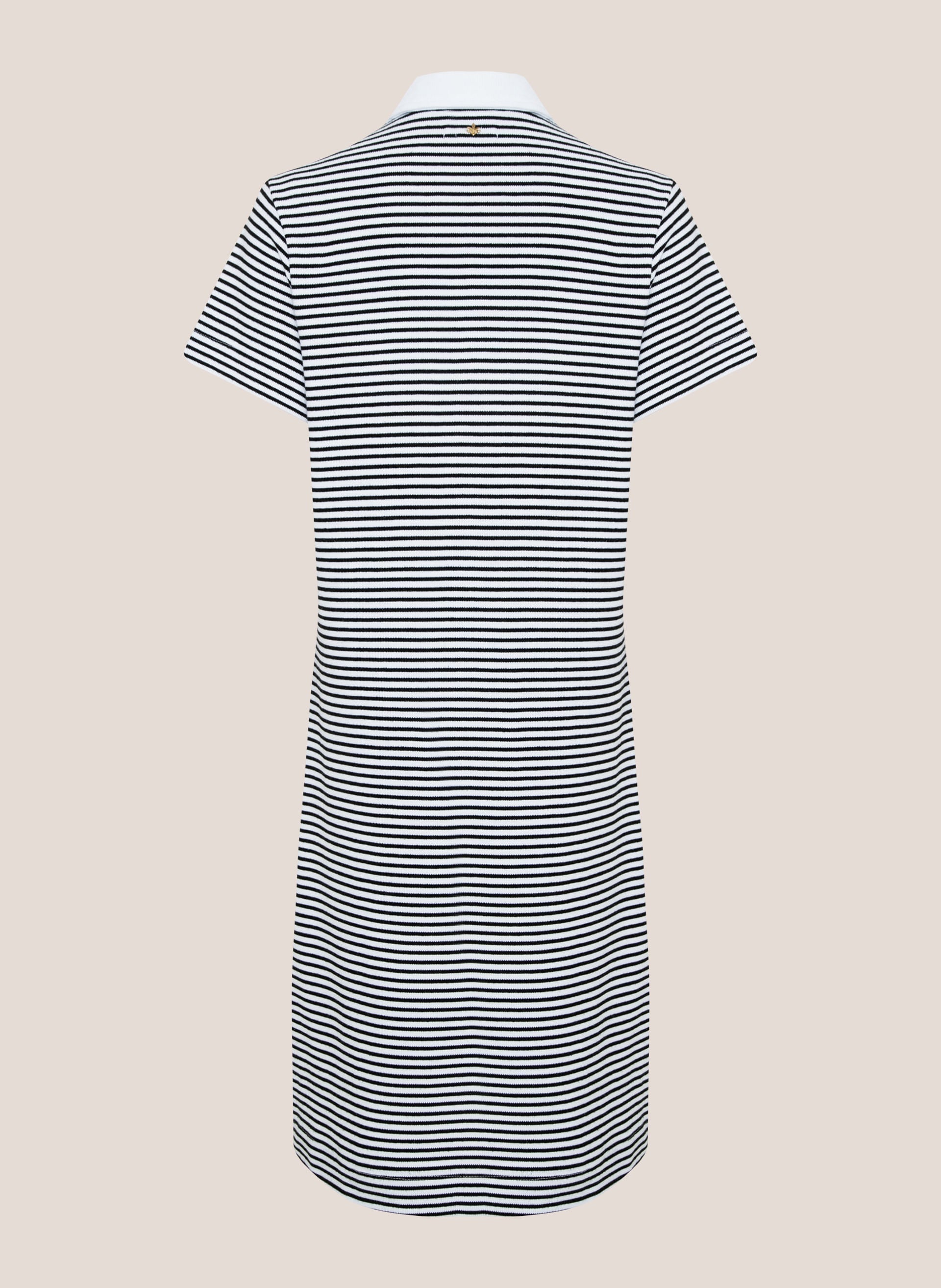 Vestido Polo Feminino Listrado Confortável Estampado Casual