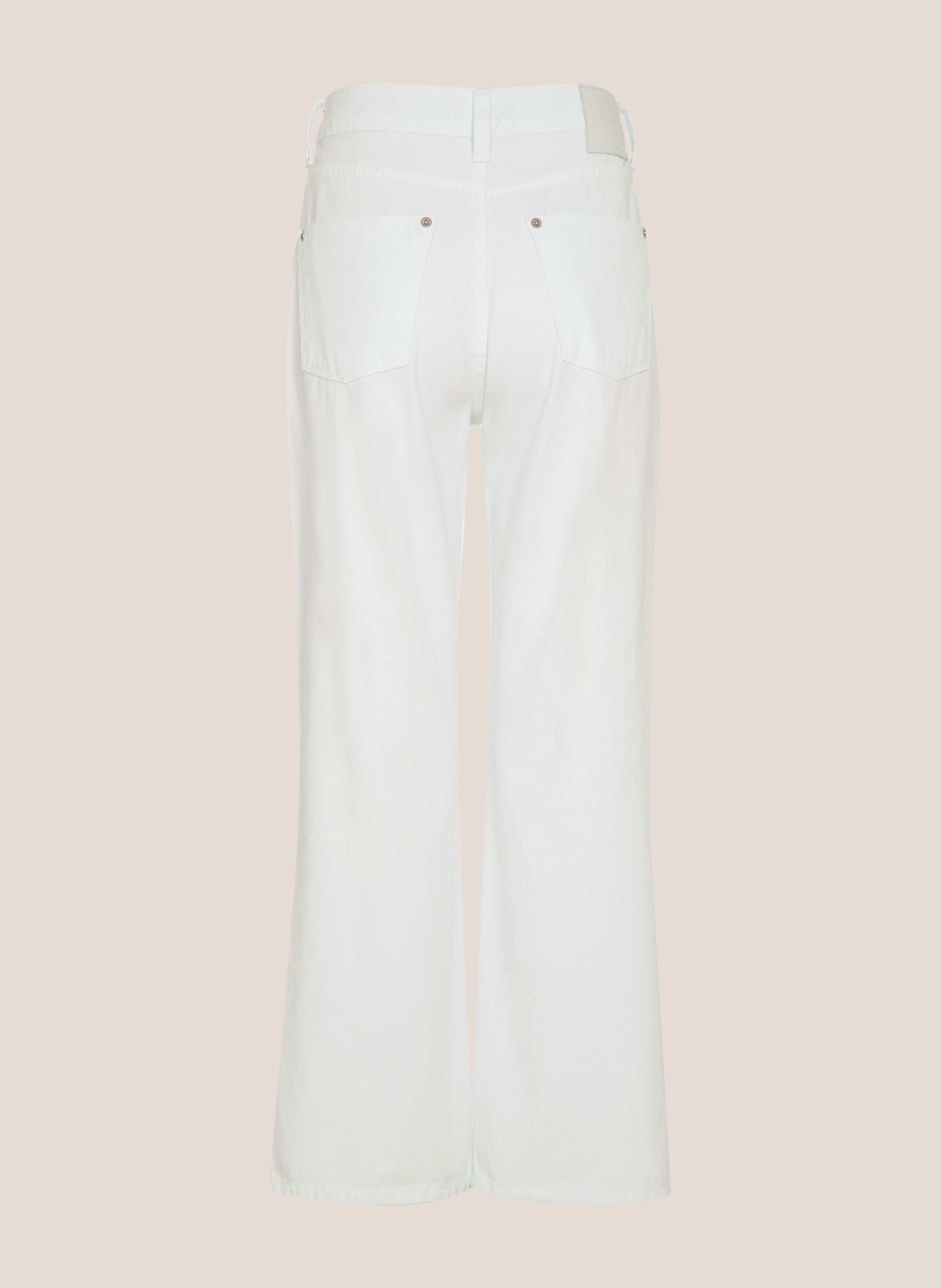 Calça Sarja New Reta Ísis Dudalina Feminina Branca Confortável