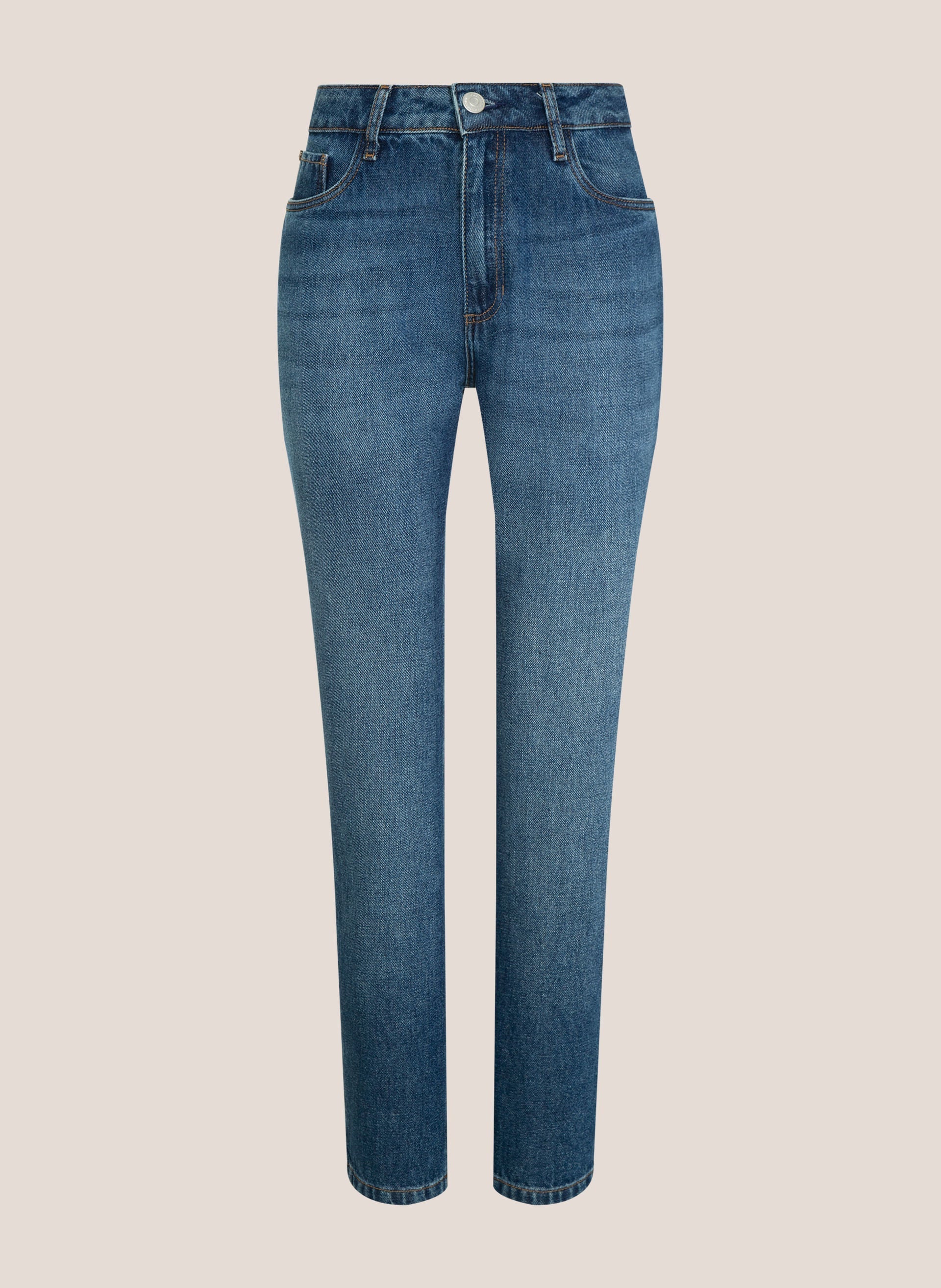 Calça Jeans Mom Feminina Dudalina Five Pockets Jeans Médio Confortável