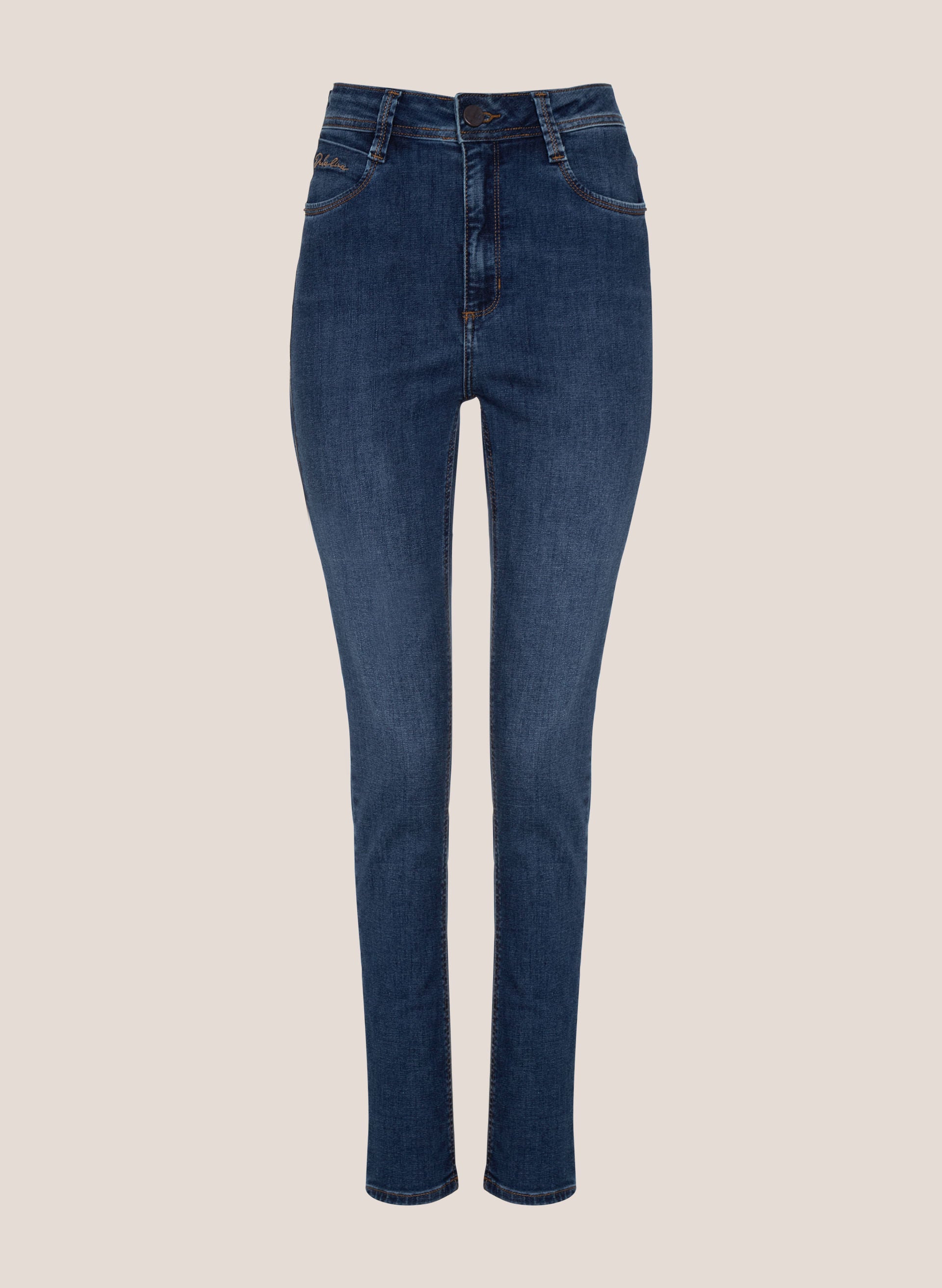 Calça Jeans Cigarrete Paola Feminina Jeans Escuro Dudalina