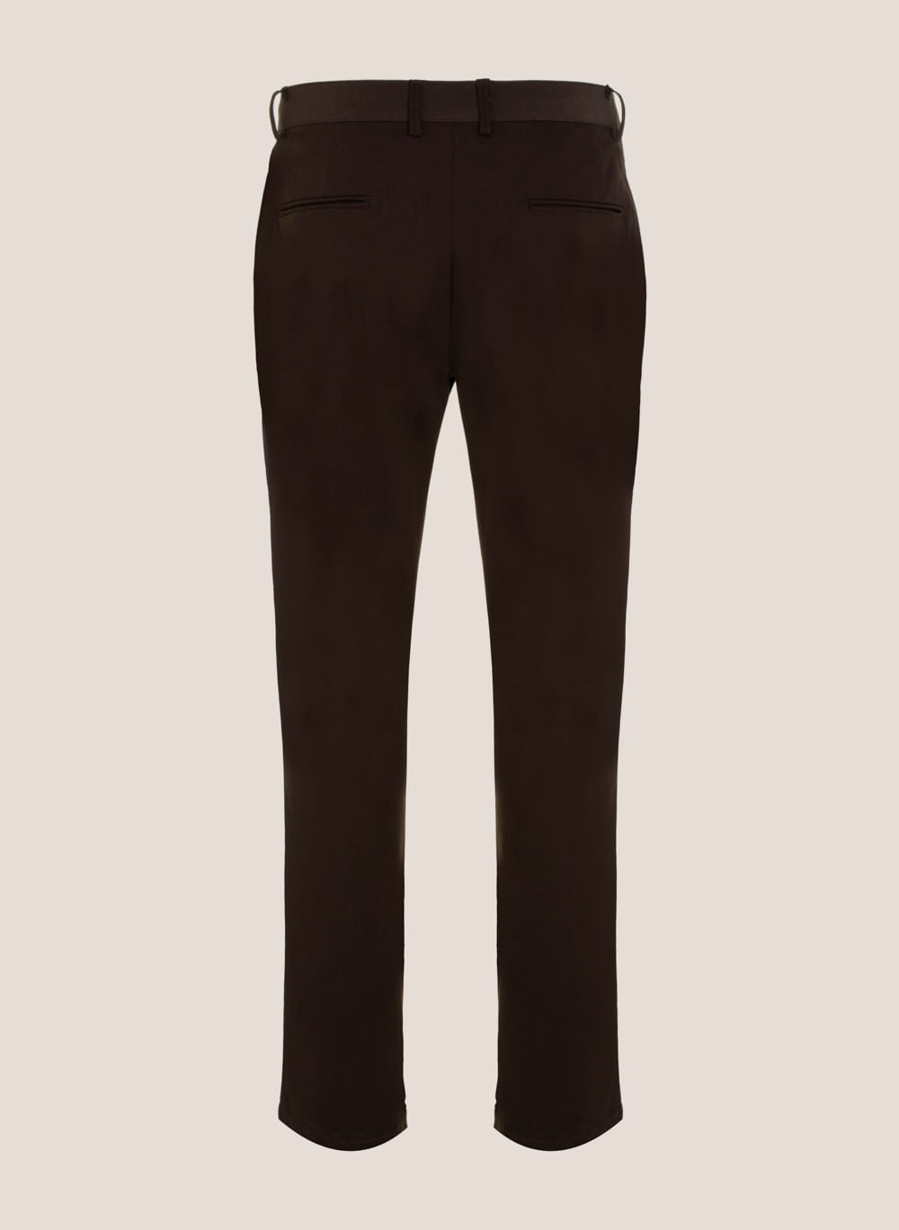Calça Sarja Slim Fit Masculina com Elástico Confortável Marrom