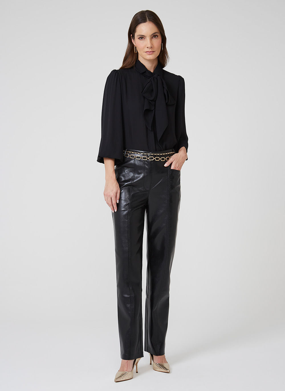 Calça Jeans Feminina Wide Leg Jeans Azul Claro Confortável