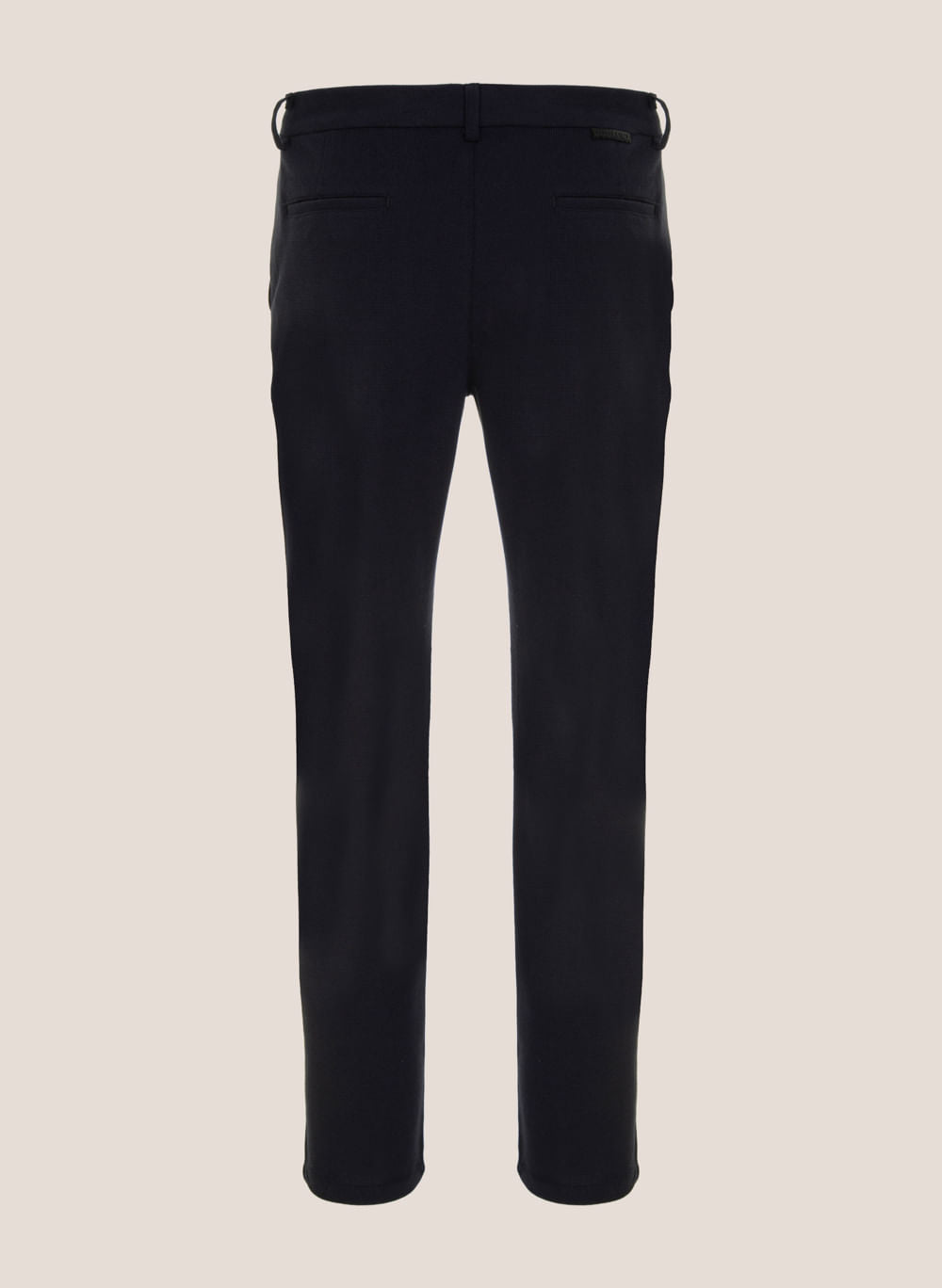 Calça Alfaiataria Slim Fit Malha Masculina Azul Marinho Confortável