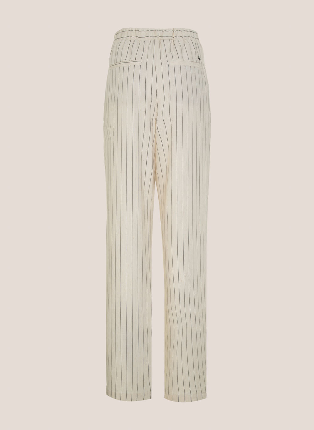 Calça Alfaiataria Slim Fit Linho Catarina Feminina Bege Claro Dudalina