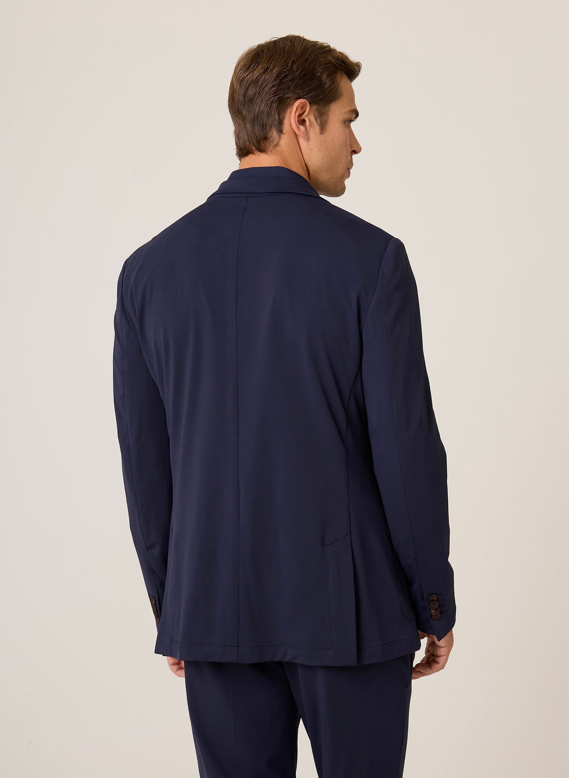 Blazer Masculino Tech Malha Performance Azul Marinho Confortável