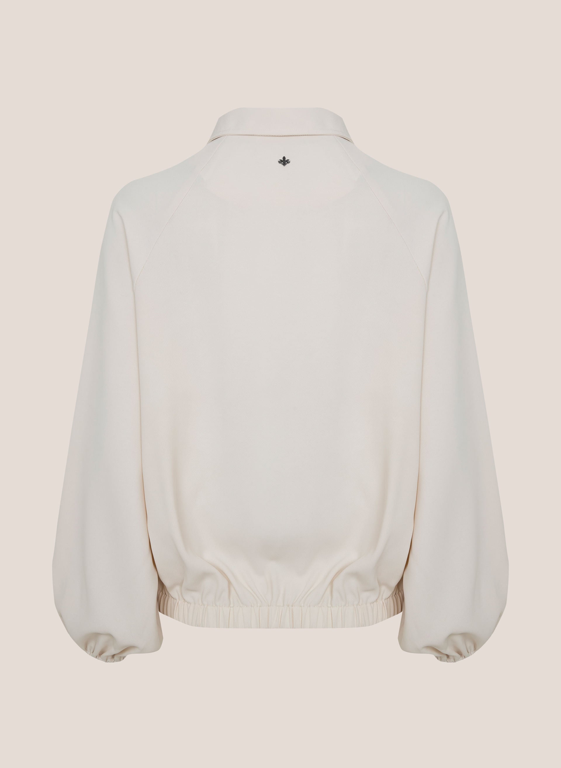 Jaqueta Parka Luiza Feminina Off White com Bolsos e Punhos Elásticos