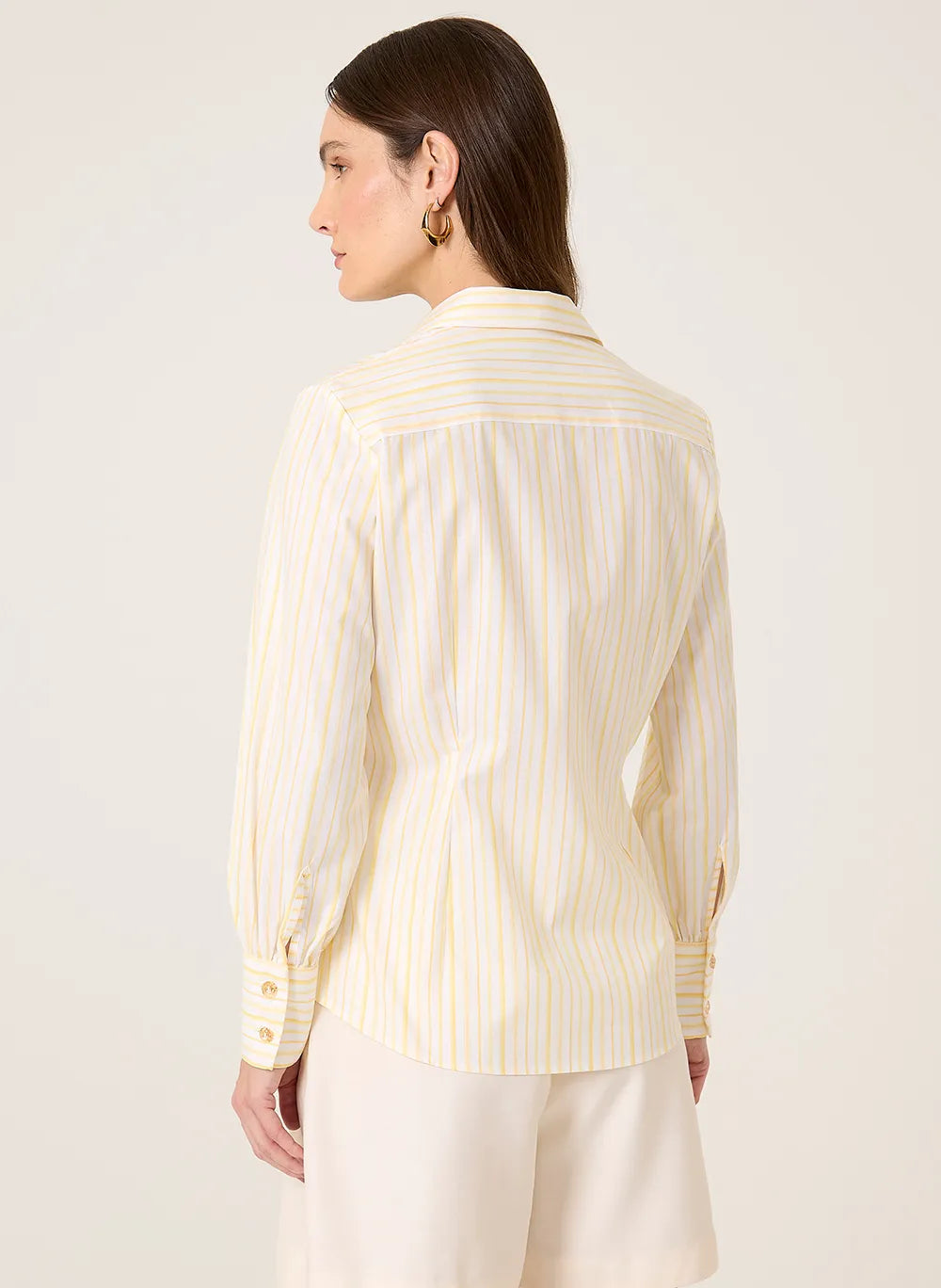 Camisa Slim Fio Tinto Listrado Dudalina Feminina