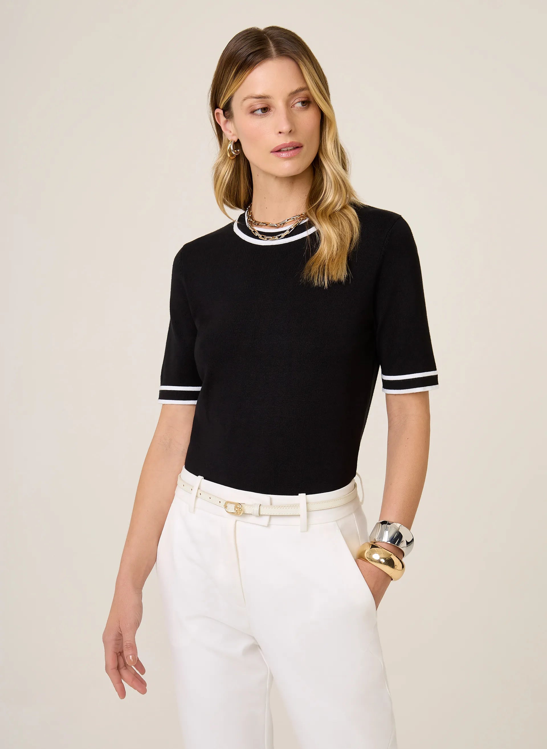 Camiseta Tricot Mara Dudalina Feminina