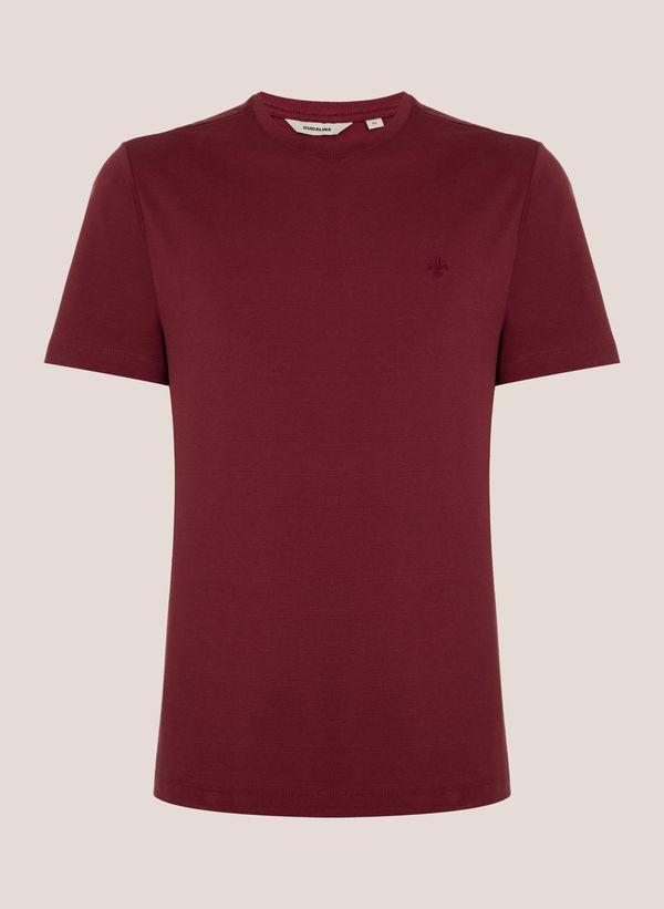 Camiseta Masculina Regular Fit Textura Confortável Vermelha