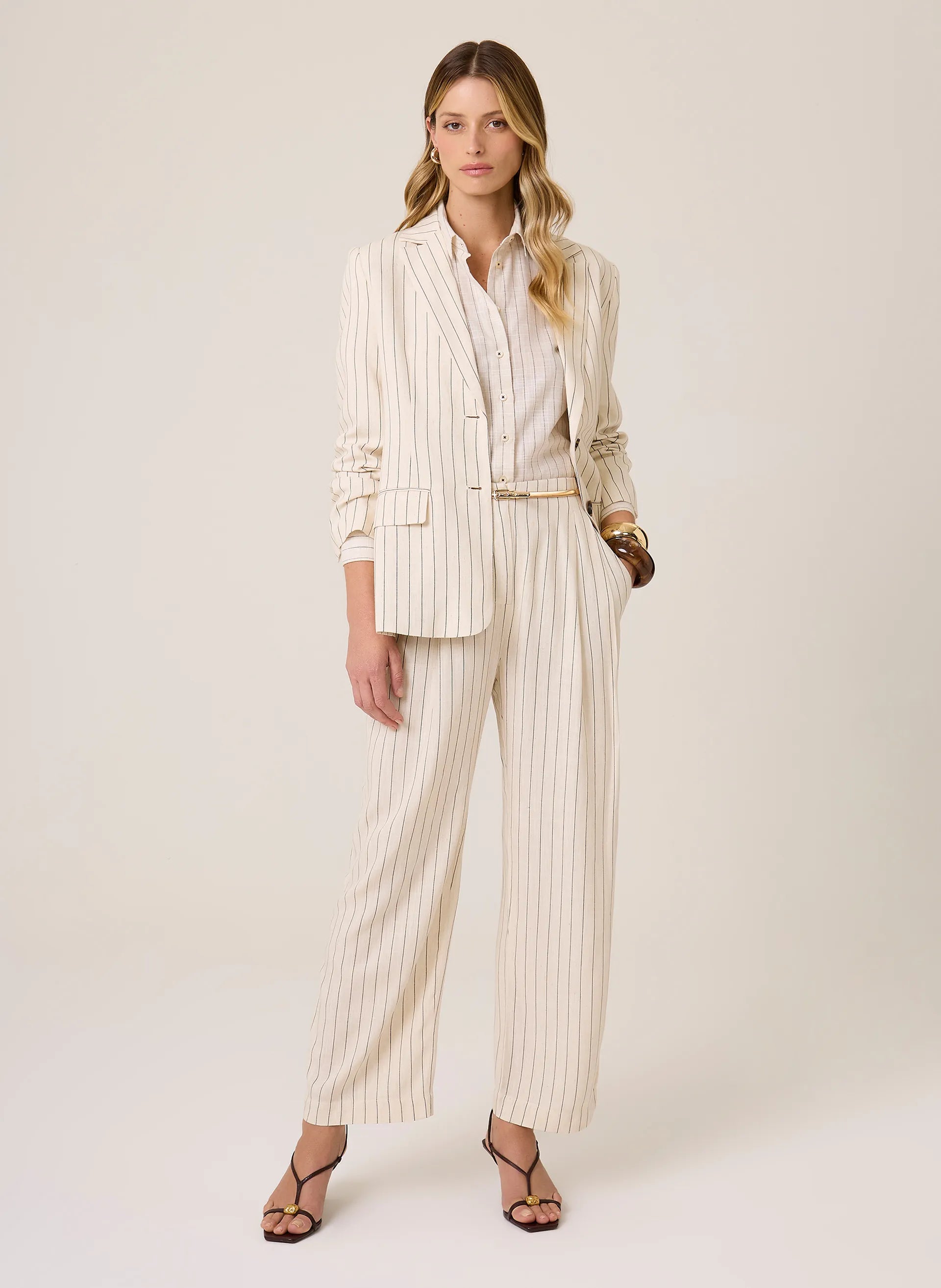 Camisa Slim Fit Listrada Dudalina Feminina