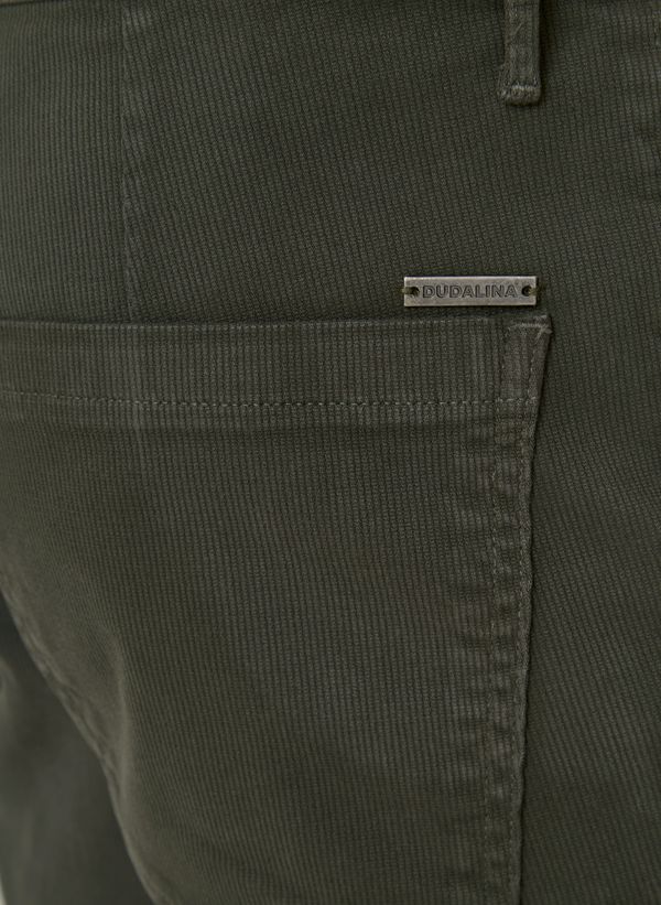 Bermuda Right Sarja Textura Masculina Verde Escuro Confortável Estilo