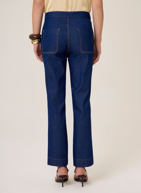 Calça Jeans Reta Priscila Feminina Jeans Médio Conforto Estilo