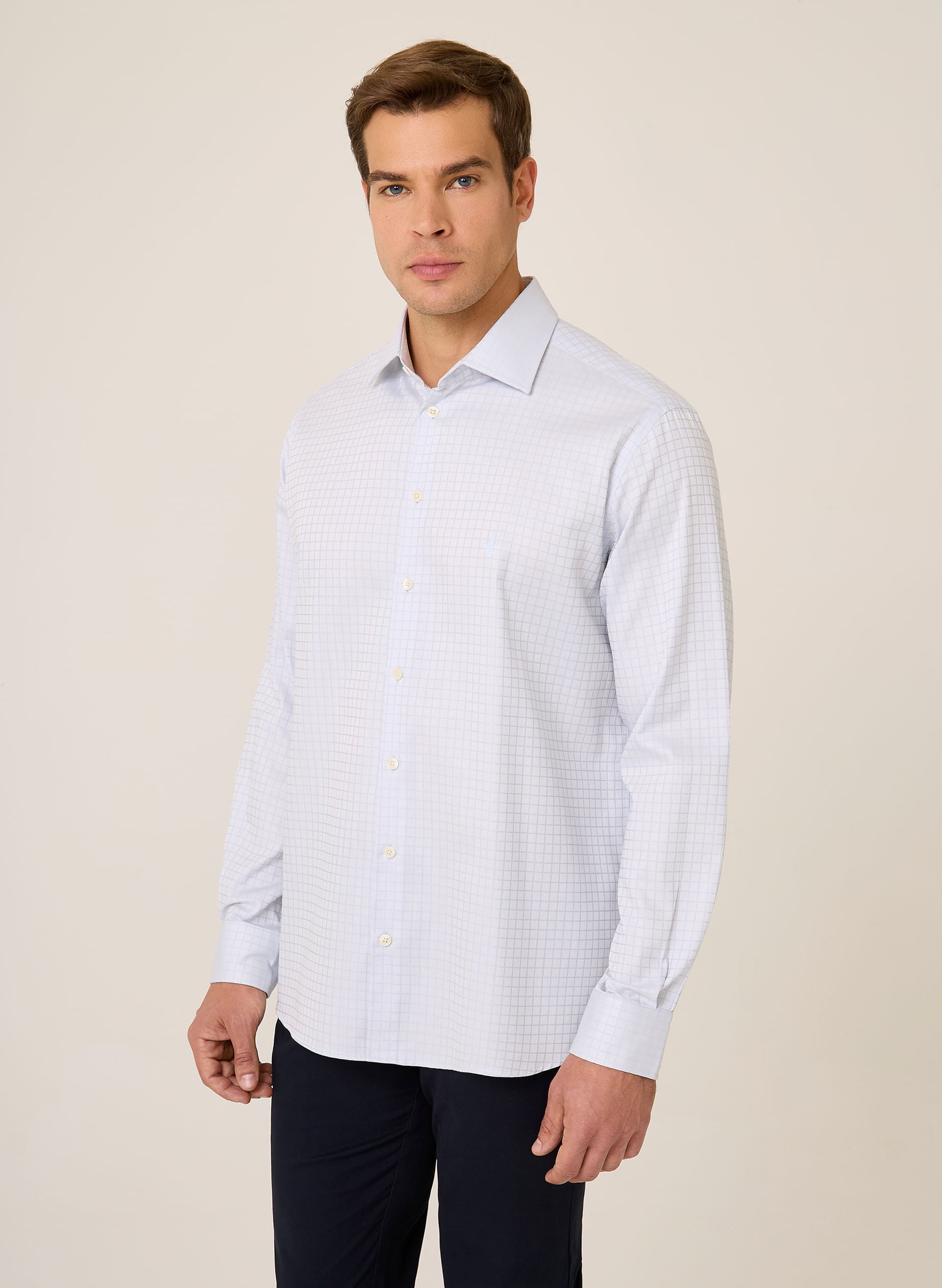 Camisa Masculina Comfort Fit Alwaysfres Azul Claro Dudalina
