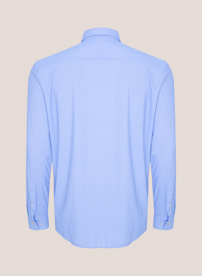 Camisa Slim Fit Performance Dudalina Masculina Azul