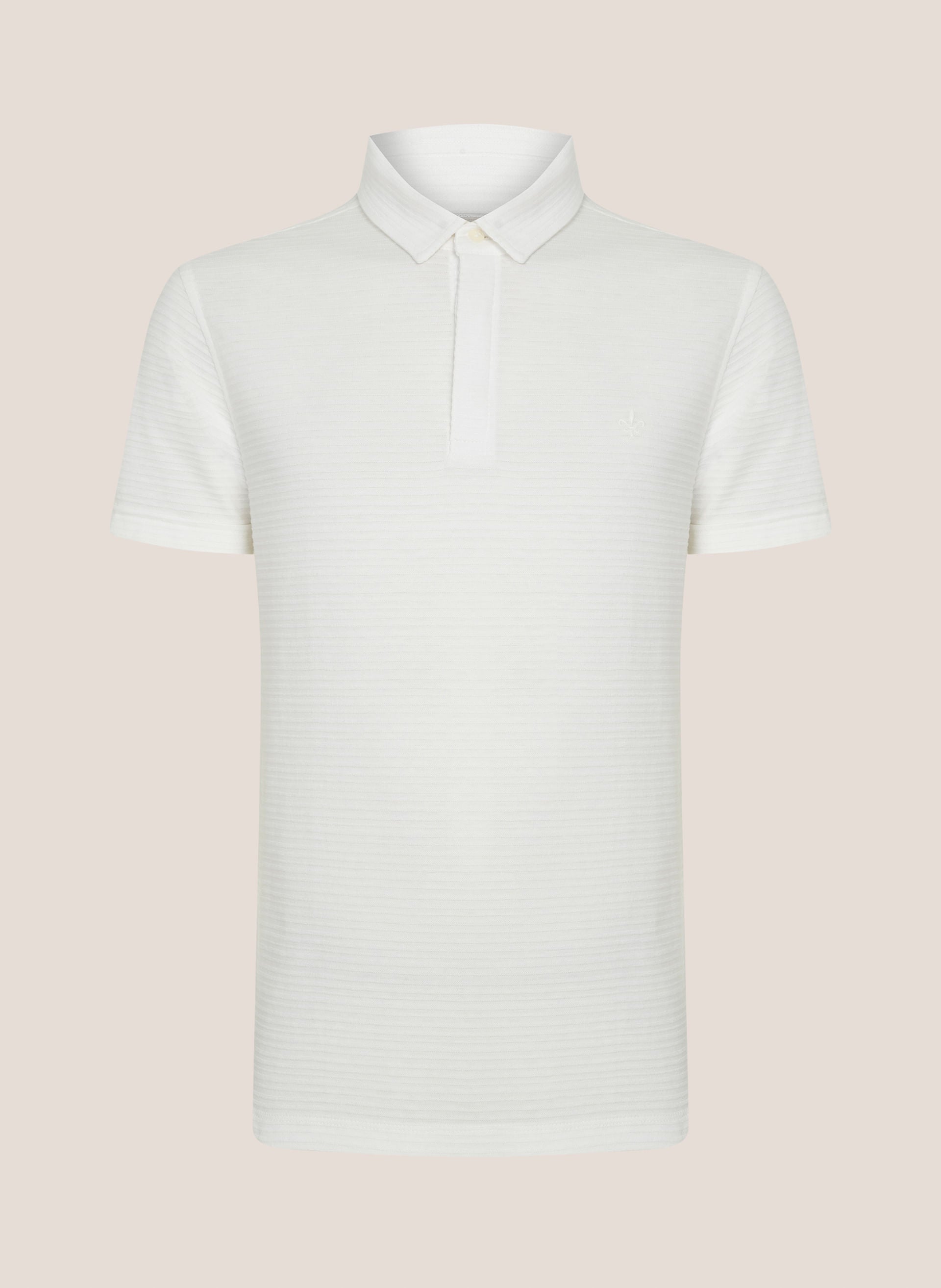 Polo Masculina Regular Fit Listras Textura Conforto e Estilo