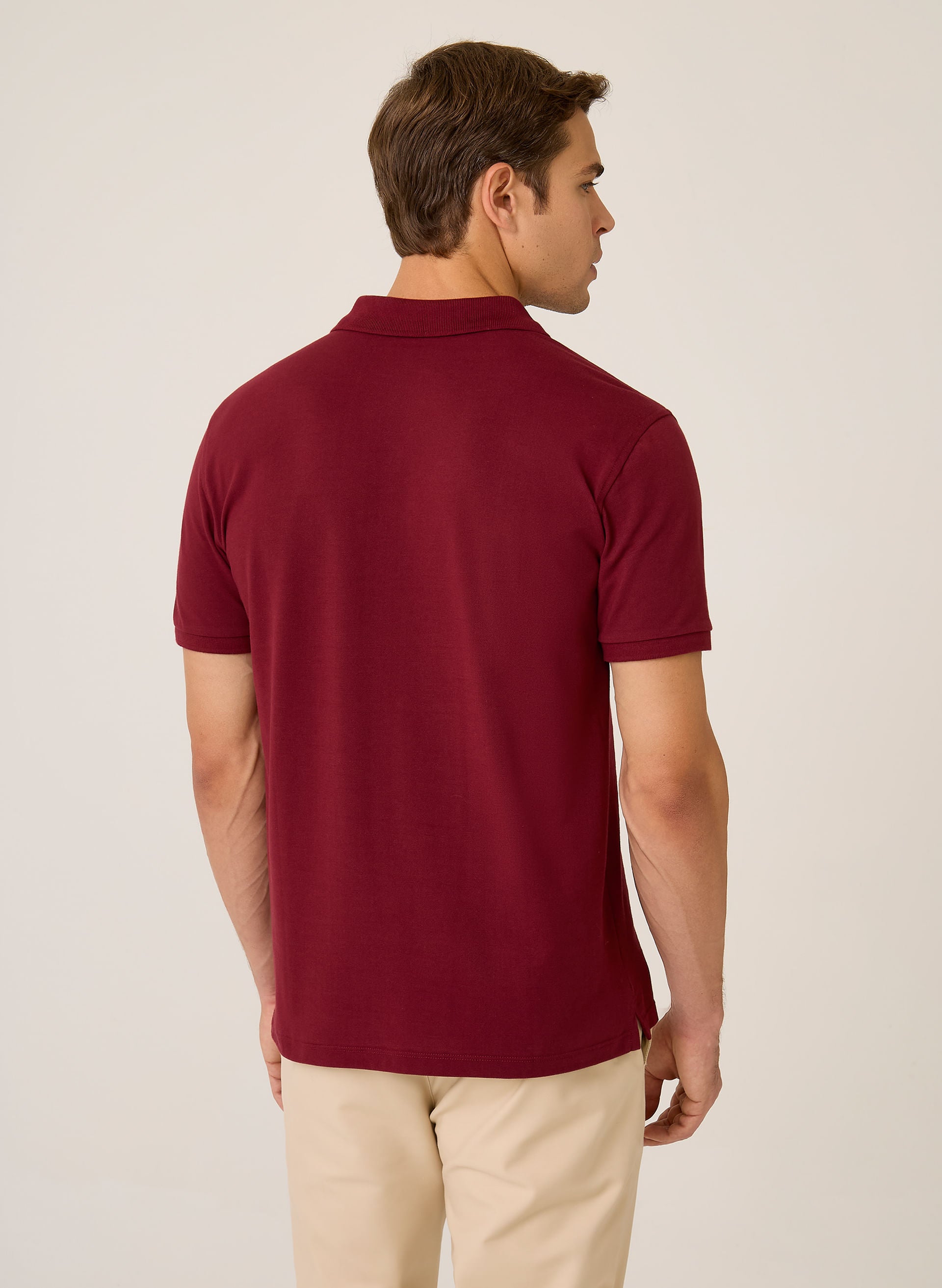 Polo Regular Fit Essential Básica Dudalina Masculina Vermelho
