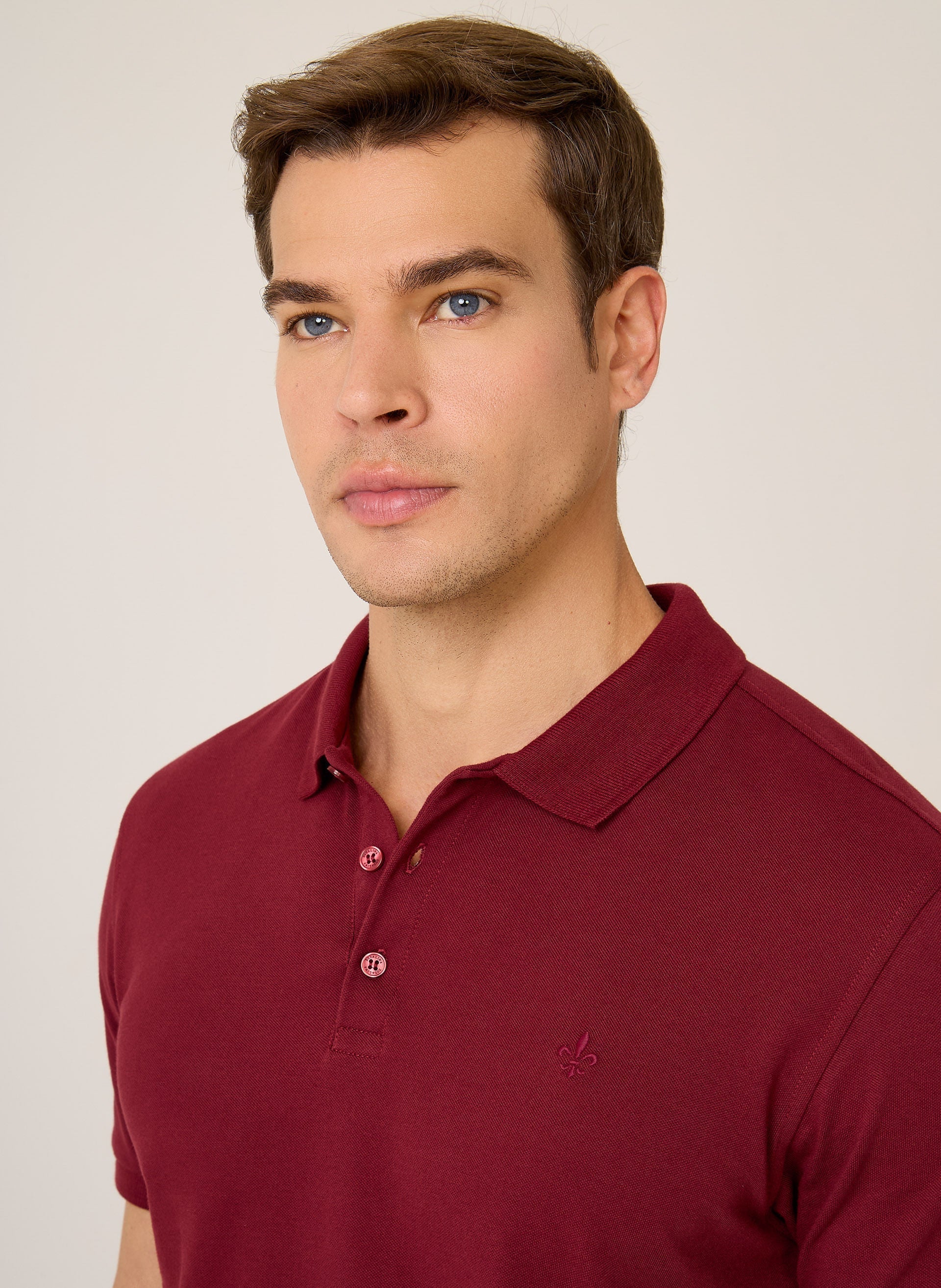 Polo Regular Fit Essential Básica Dudalina Masculina Vermelho