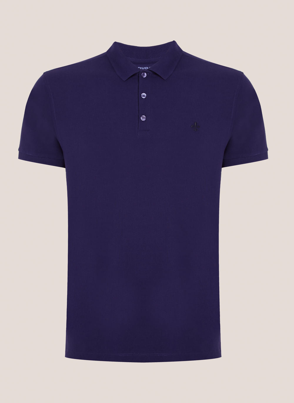 Polo Regular Fit Essential Básica Masculina Azul Escuro Confortável