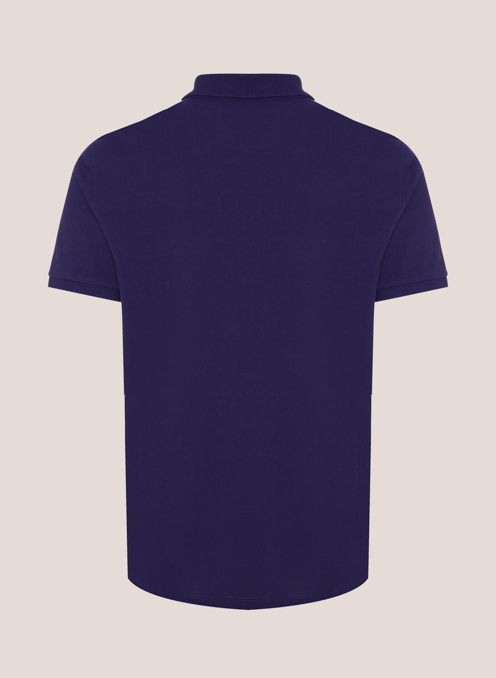 Polo Regular Fit Essential Básica Masculina Azul Escuro Confortável