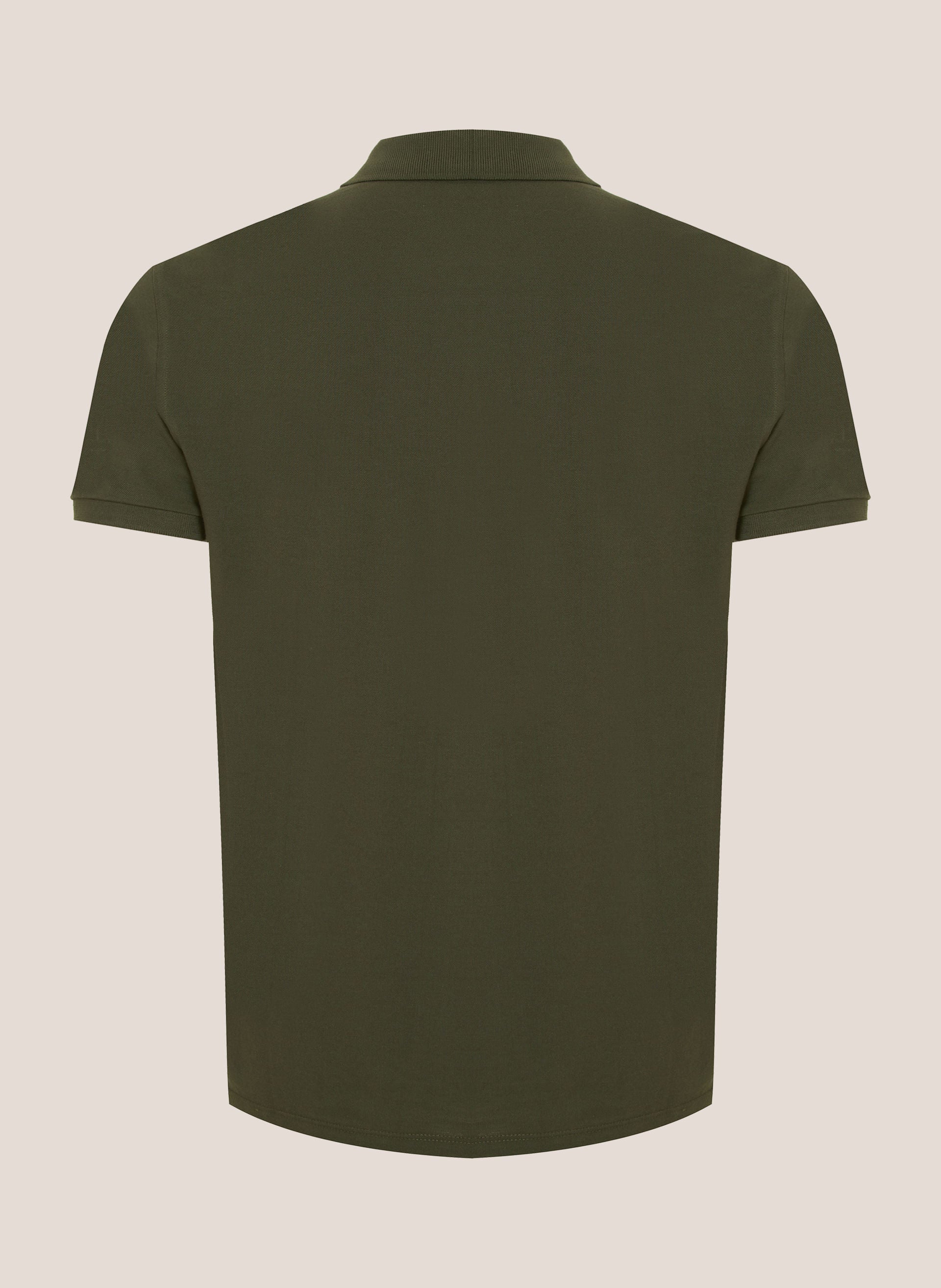 Polo Masculina Regular Fit Essential Básica Verde Militar Confortável