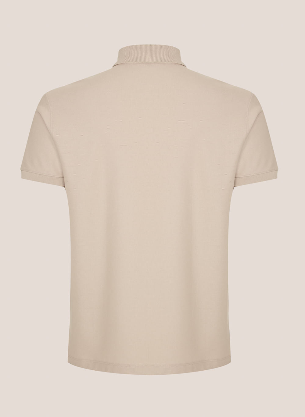 Polo Regular Fit Lisa Algodão Pima Essentials Masculina Bege