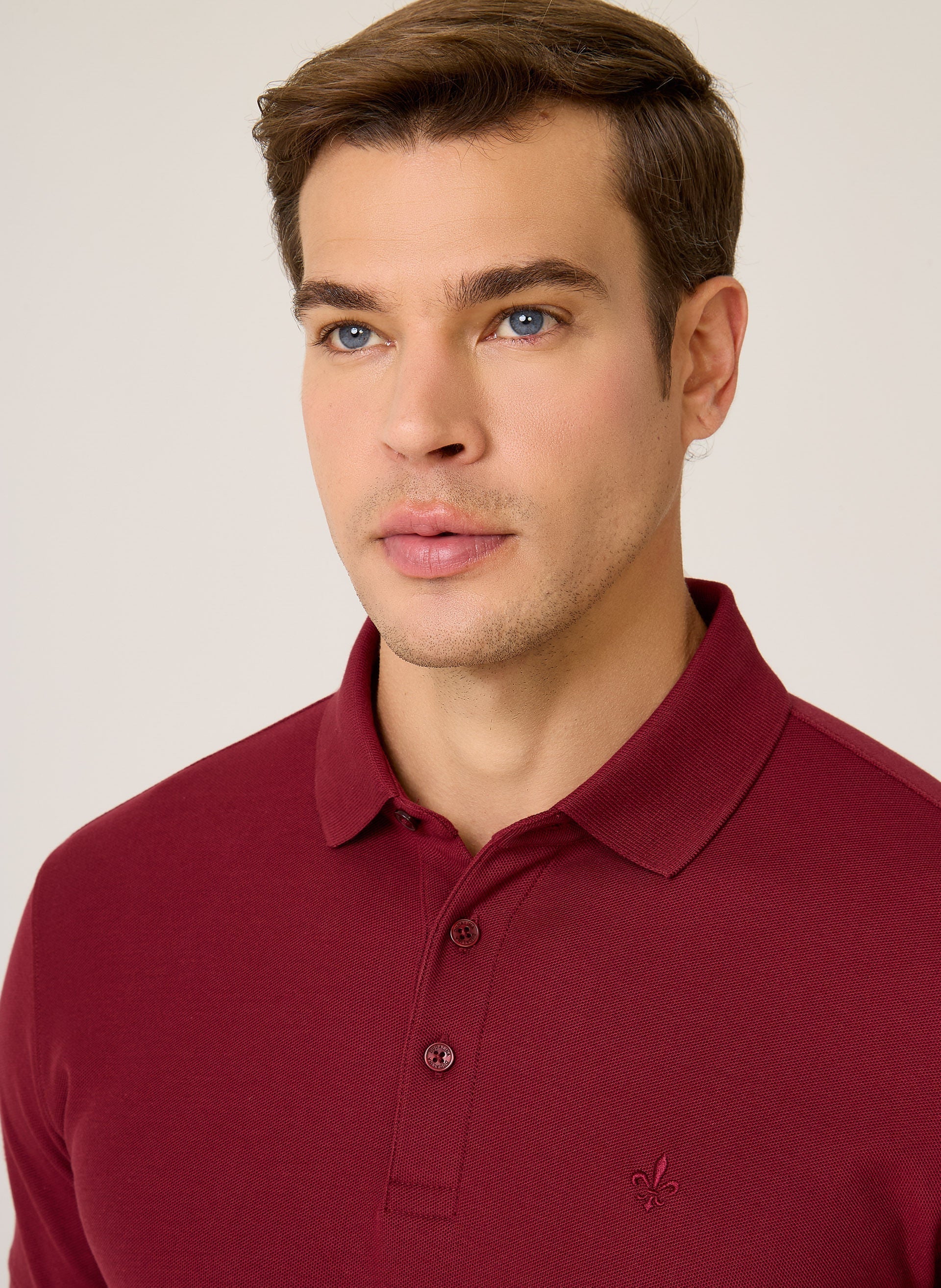 Polo Regular Fit Lisa Pima Essentials Masculina Vermelha Elegante