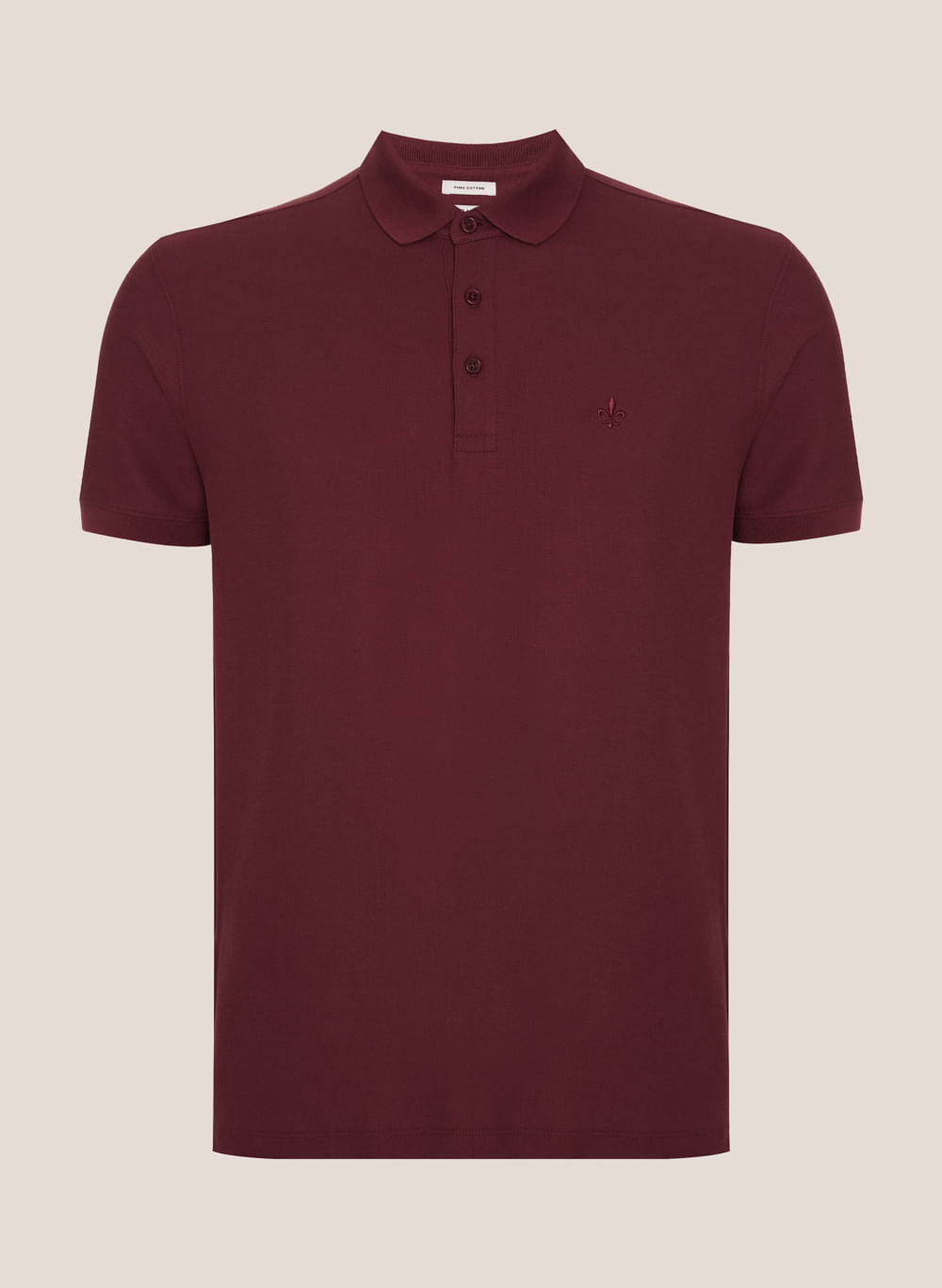 Polo Regular Fit Lisa Pima Essentials Masculina Vermelha Elegante