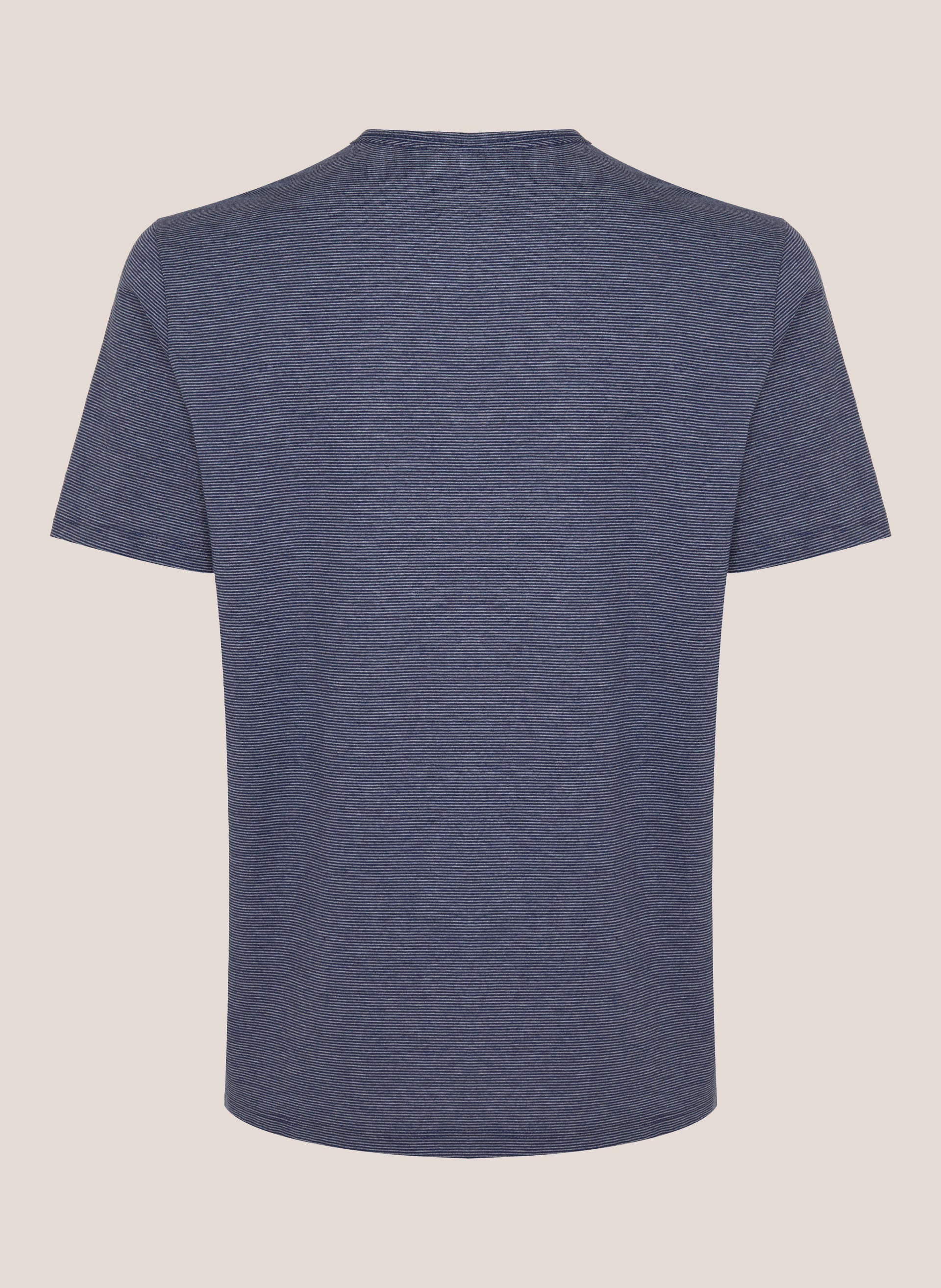 Kit Camisetas Masculinas Regular Fit Lisa e Listrada Azul