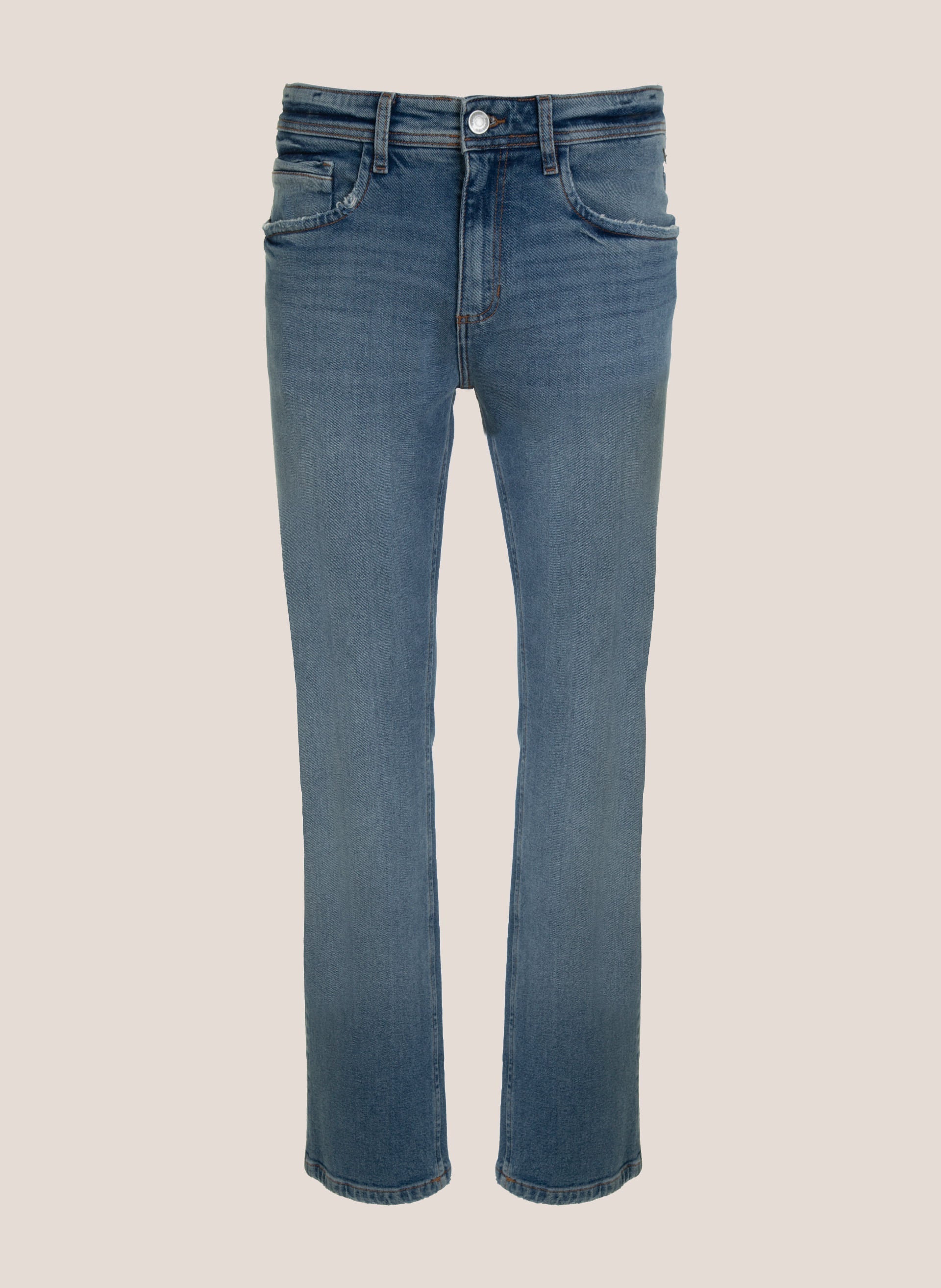 Calça Jeans Masculina Right Fit Vintage com Lavagem Média Confortável