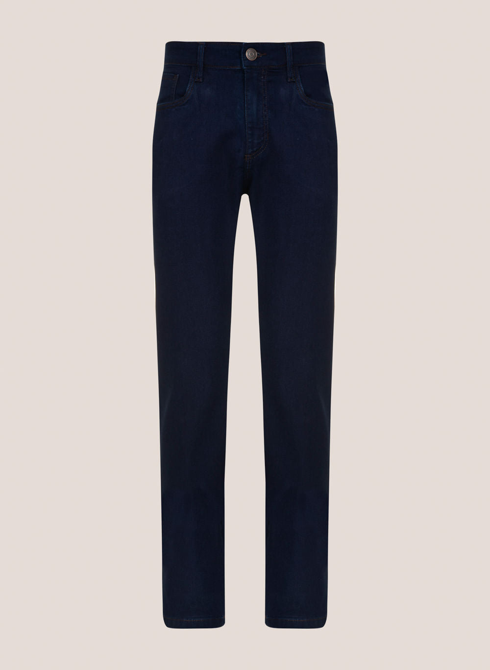 Calça Jeans Masculina Right Fit Clássica Azul Escuro Confortável