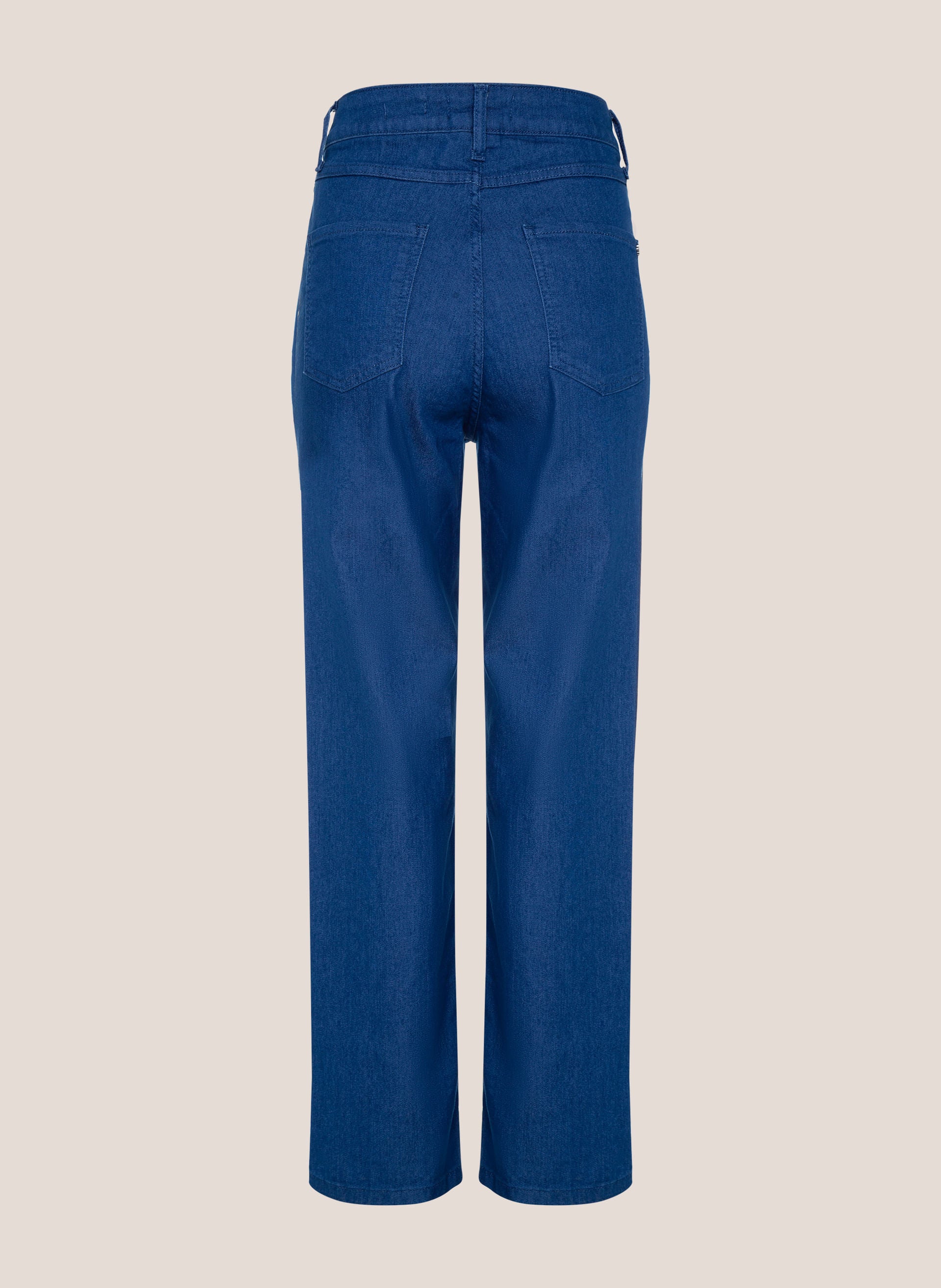 Calça Jeans Reta Cropped Feminina Jeans Médio Conforto