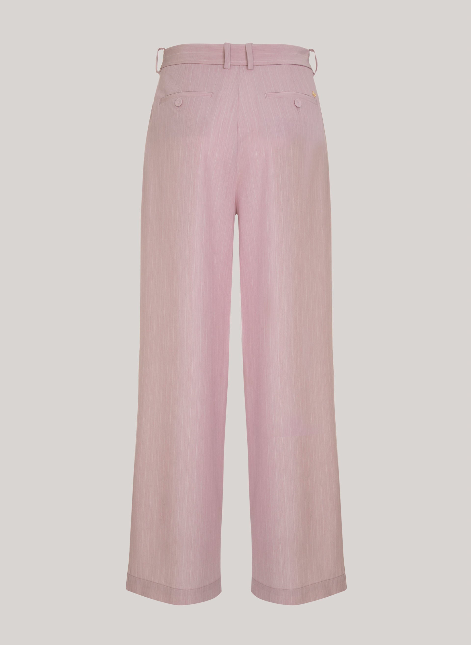 Calça Slim Fit Sophia Dudalina Feminina Rosa Claro Cintura Média