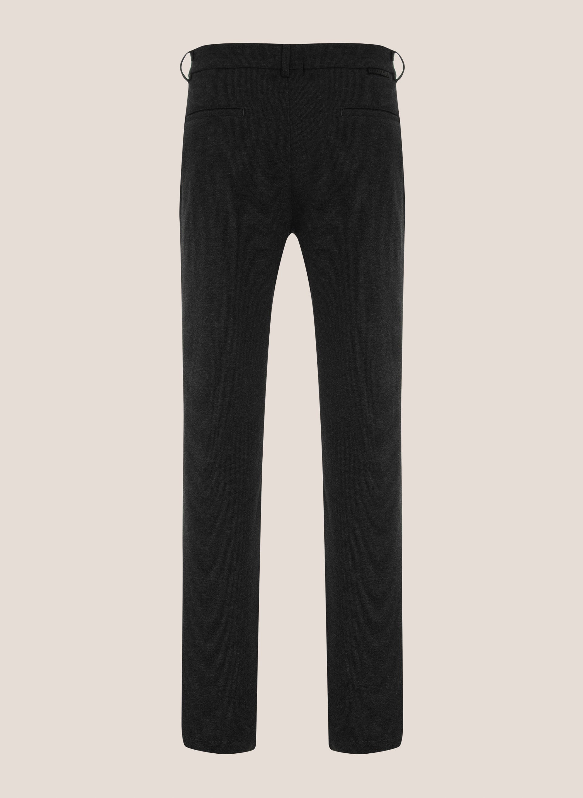 Calça Alfaiataria Slim Fit Malha Masculina Conforto Elegante Cinza
