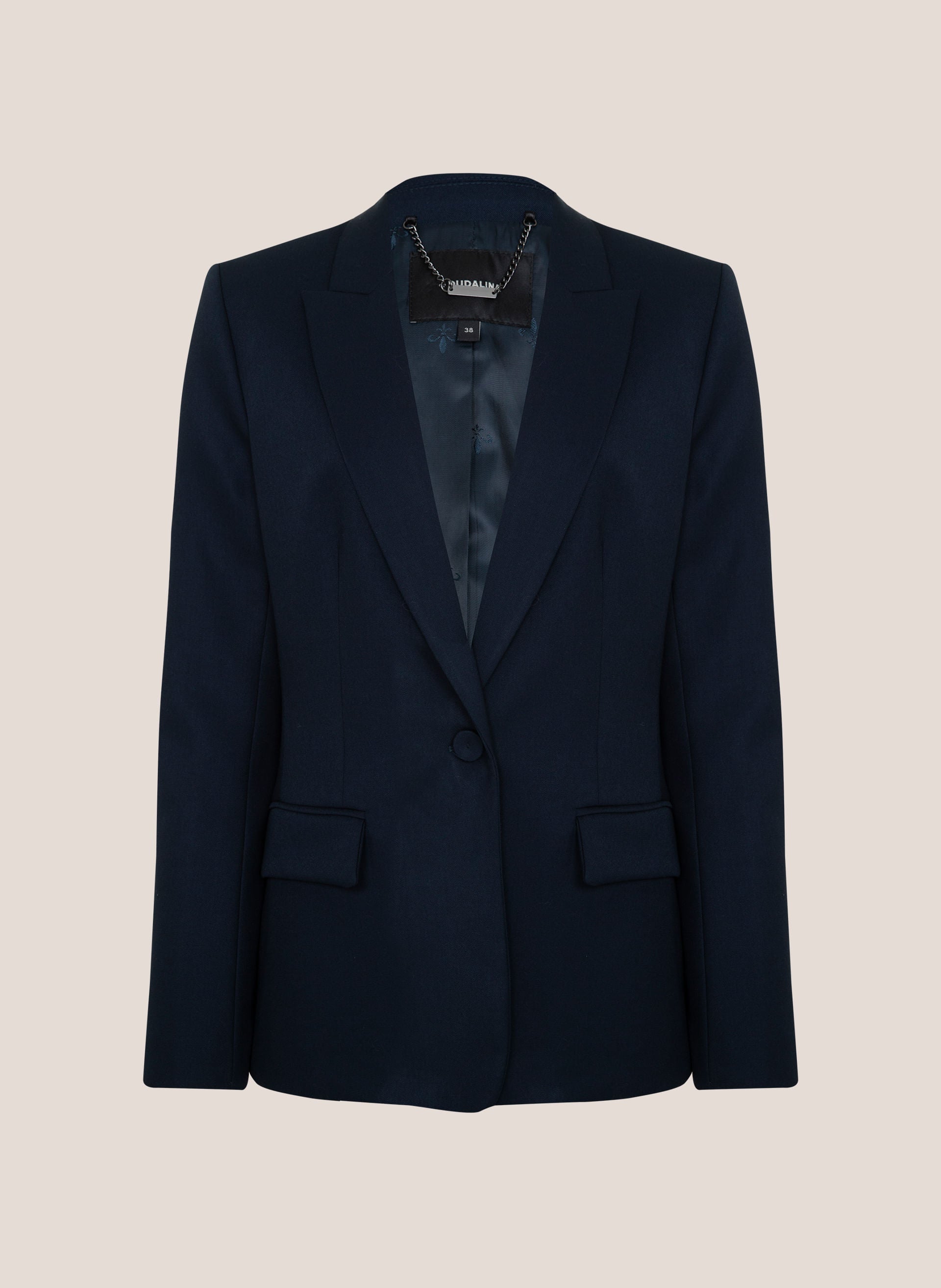 Blazer Slim Feminino Azul Marinho com Modelagem Elegante Dudalina