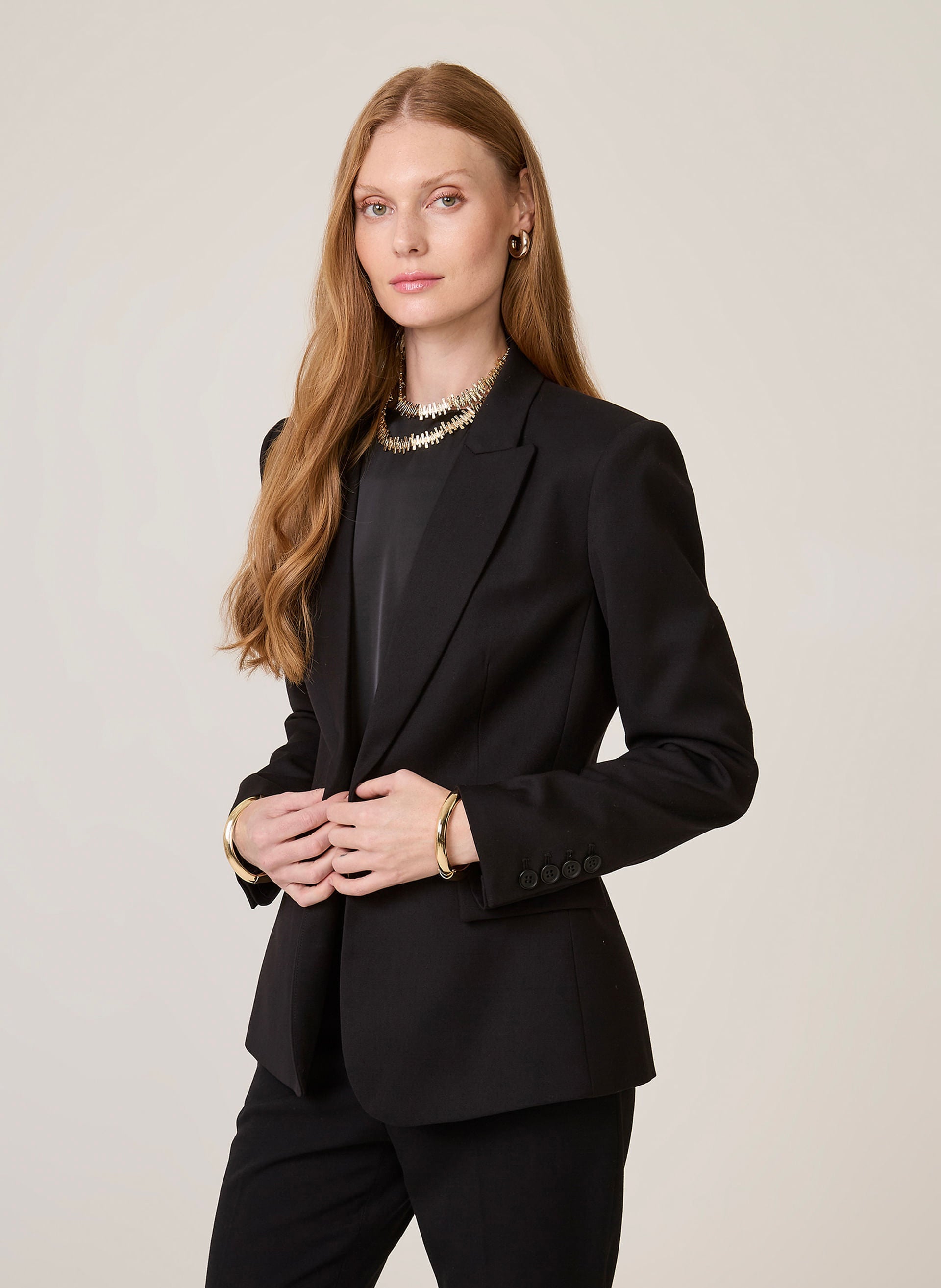 Blazer Slim Feminino Preto Elegante Corte Ajustado Dudalina