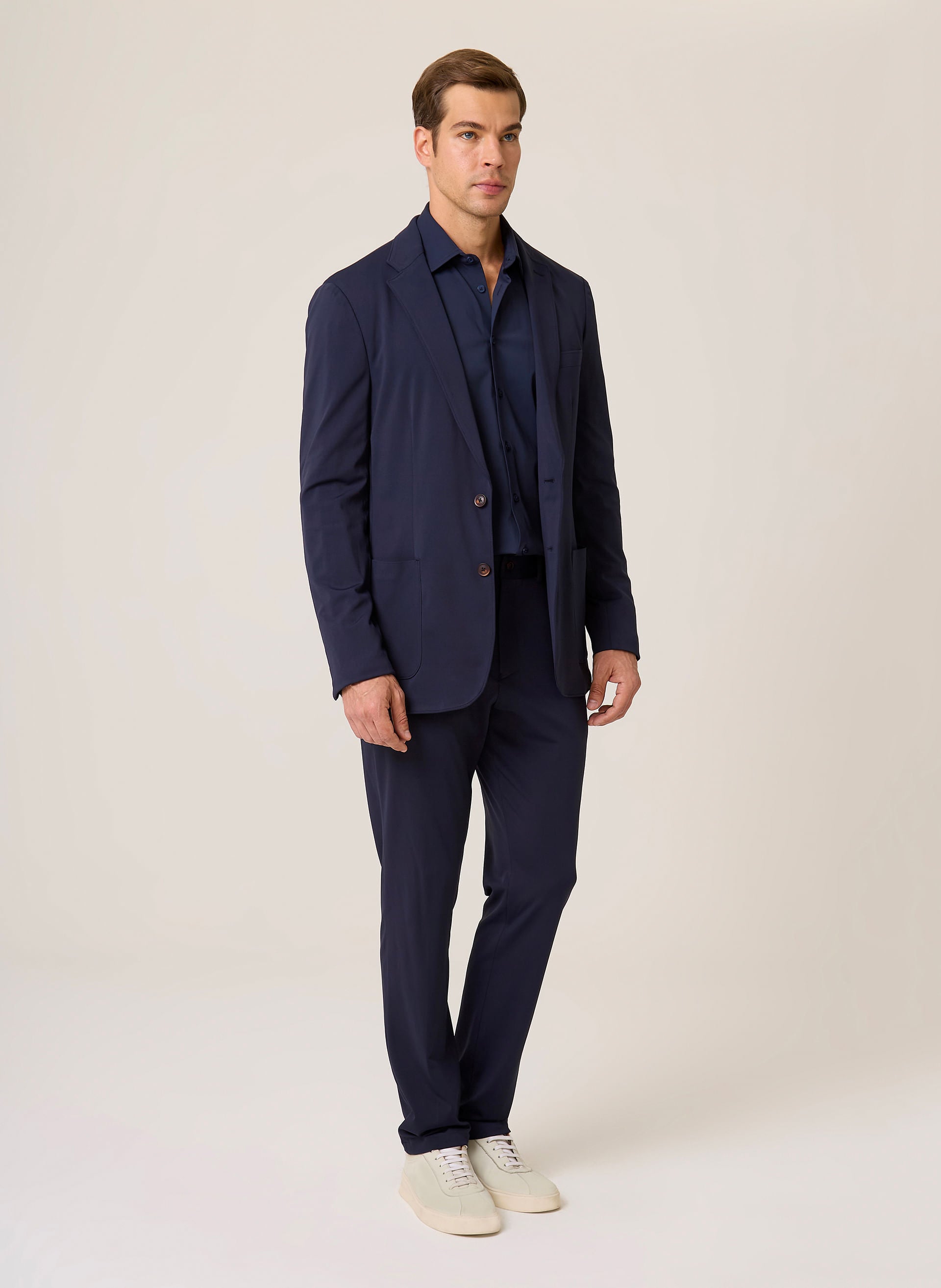 Blazer Masculino Tech Malha Performance Azul Marinho Confortável