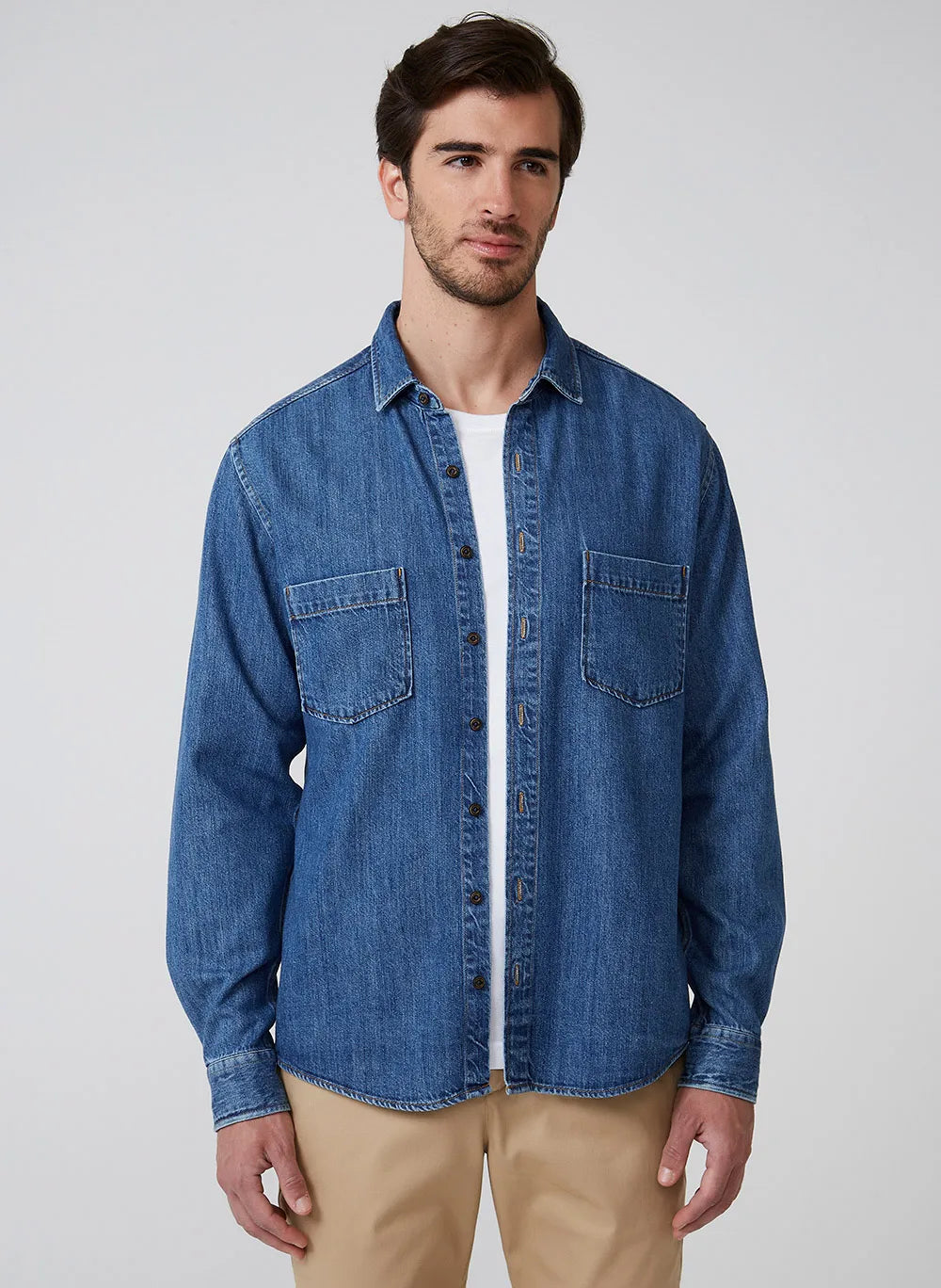 Camisa Jeans Slim Dudalina Masculina