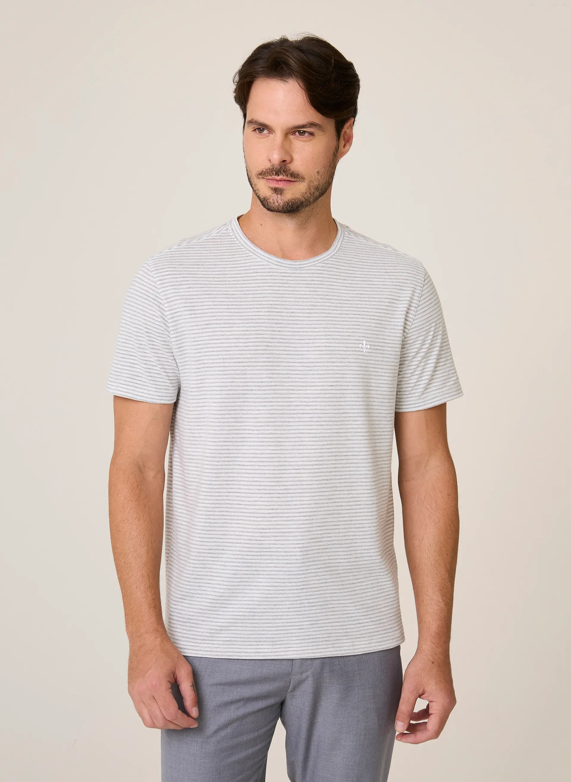 Camiseta Regular Maquinetada Dudalina Masculina