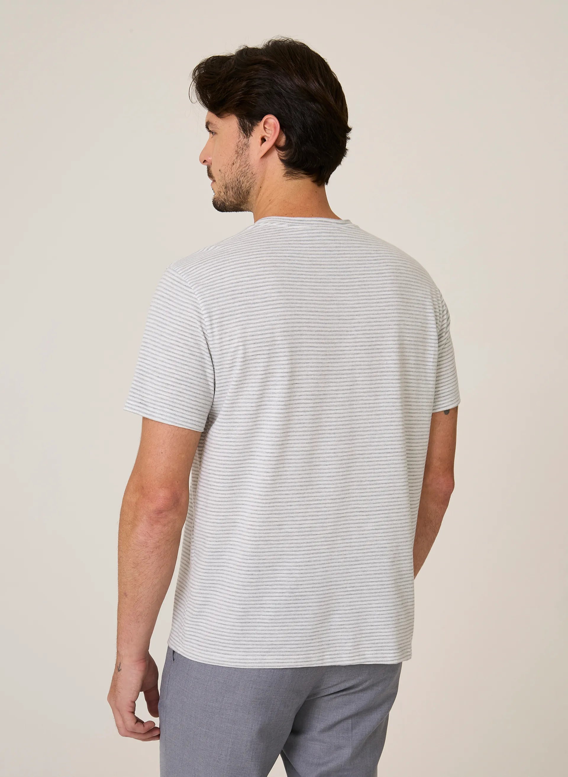 Camiseta Regular Maquinetada Dudalina Masculina
