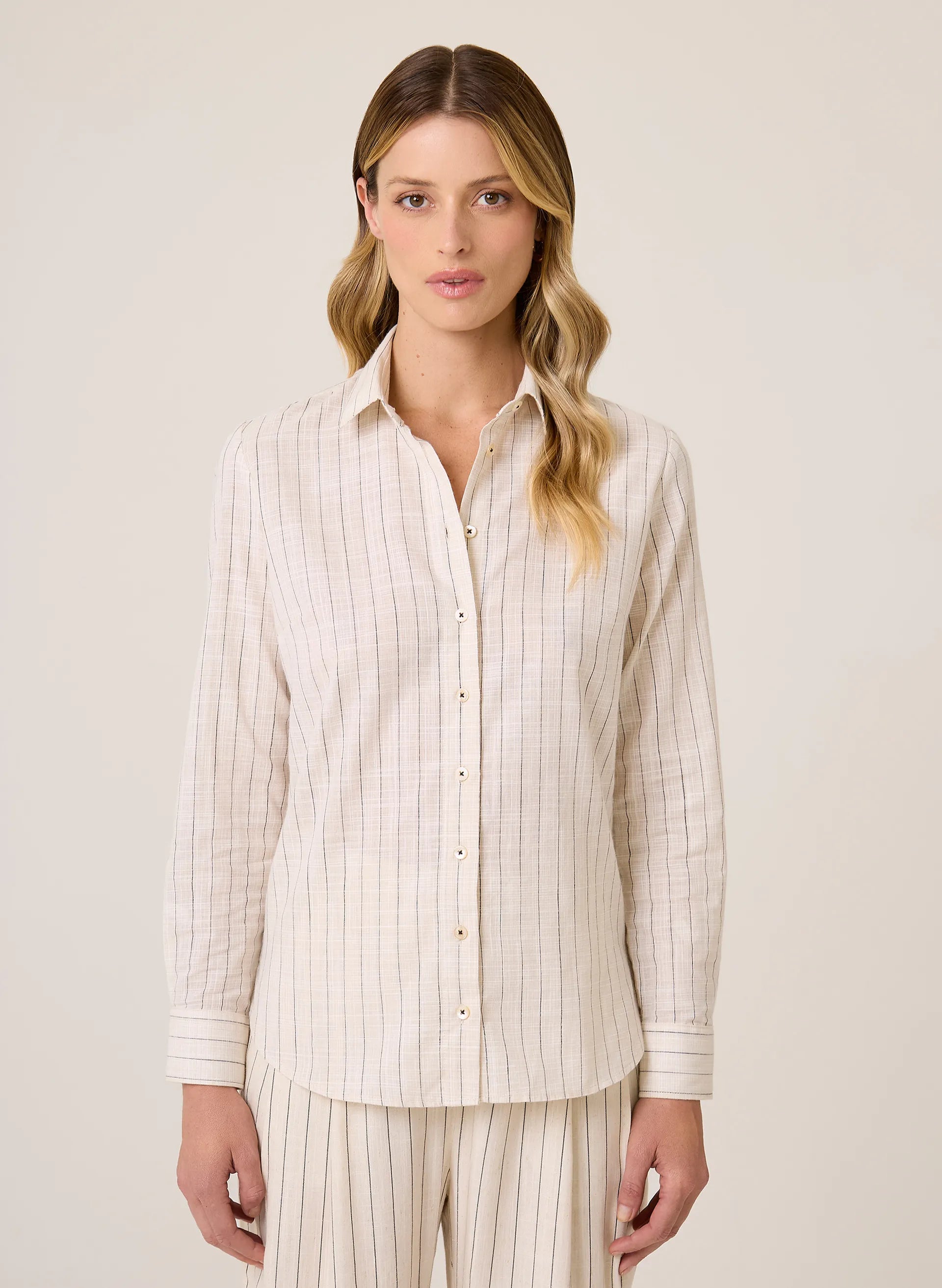 Camisa Slim Fit Listrada Dudalina Feminina