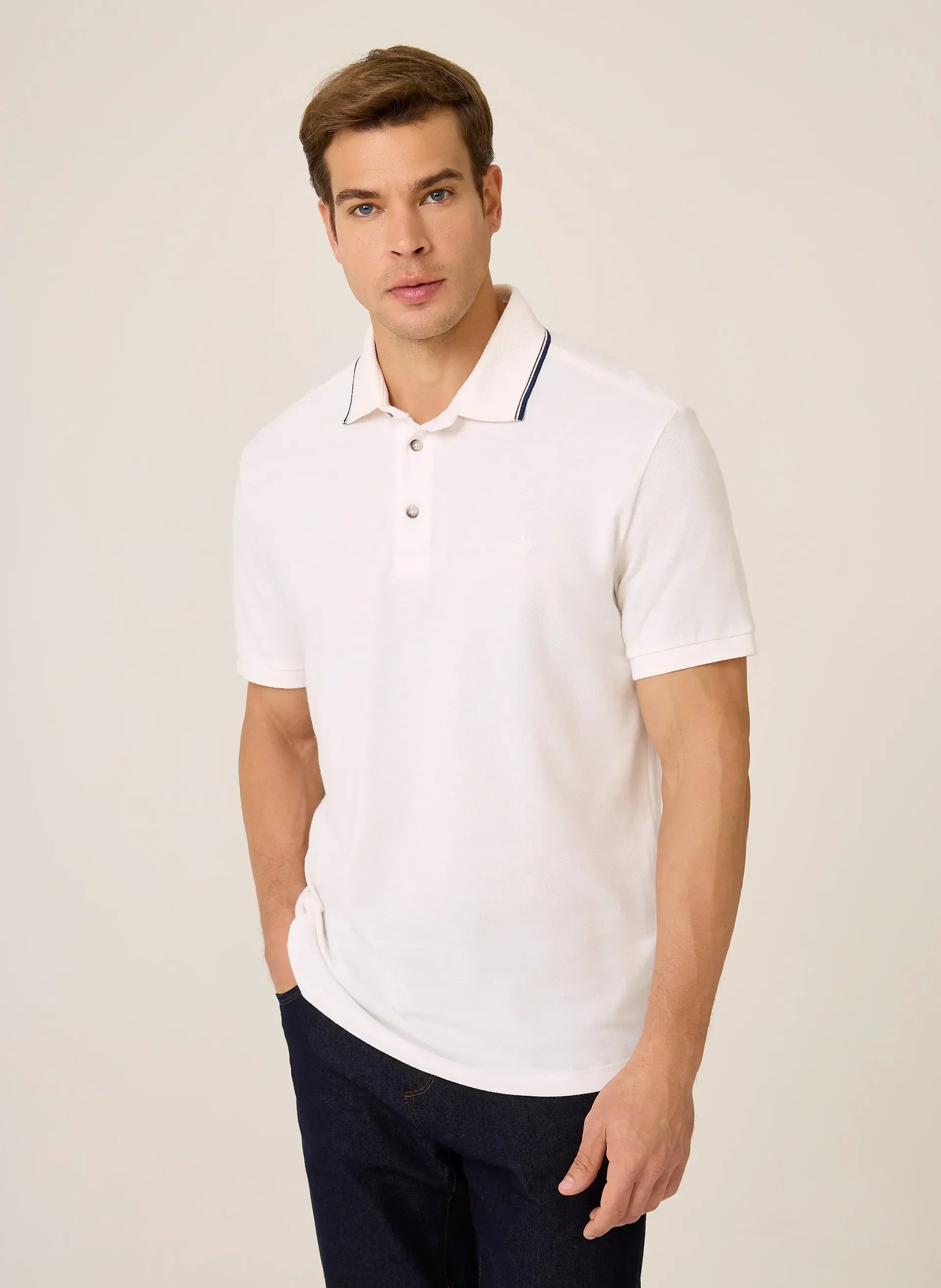 Polo Regular Fit Gola Favo Frisos Dudalina Masculina