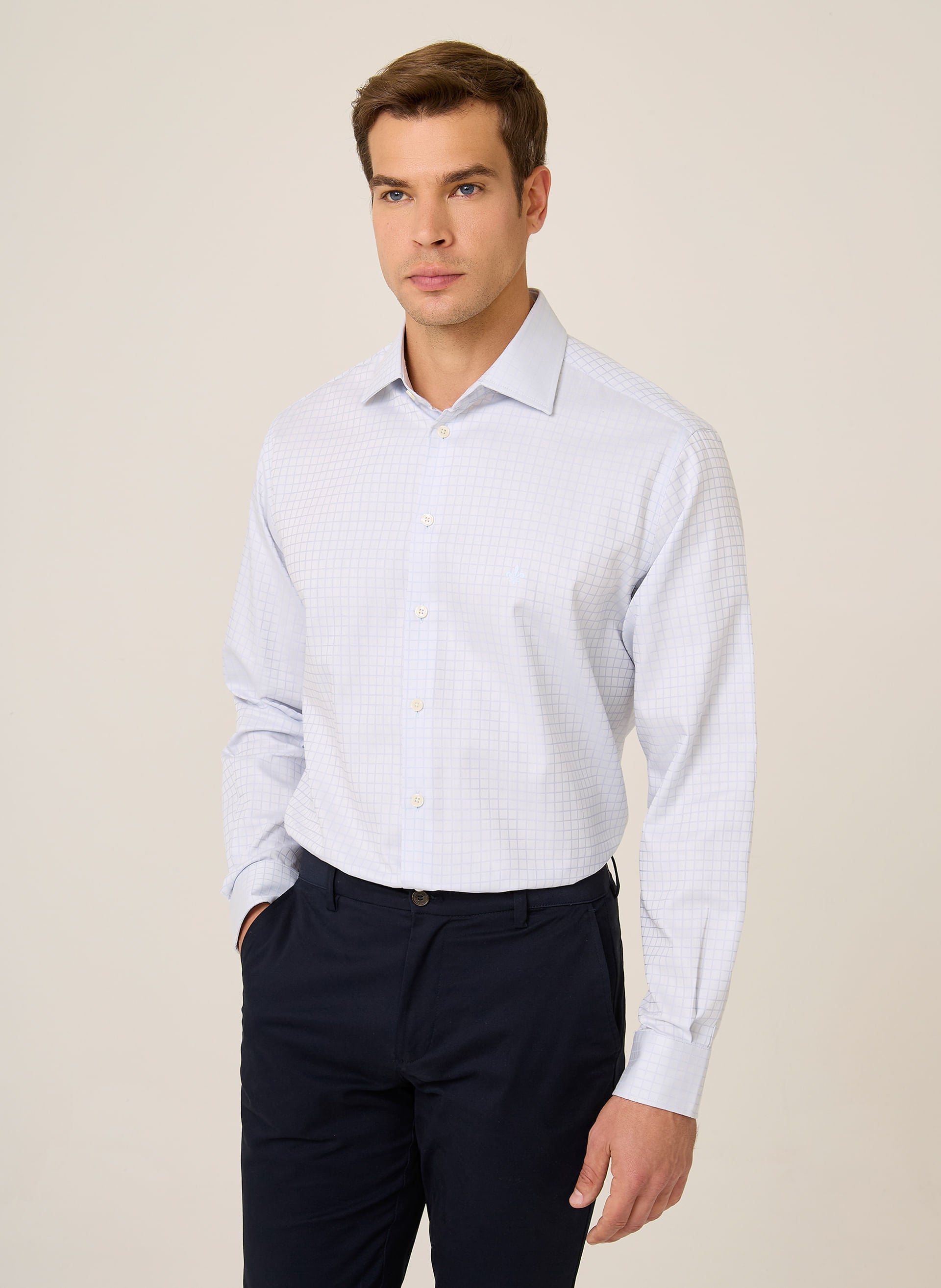 Camisa Masculina Comfort Fit Alwaysfres Azul Claro Dudalina
