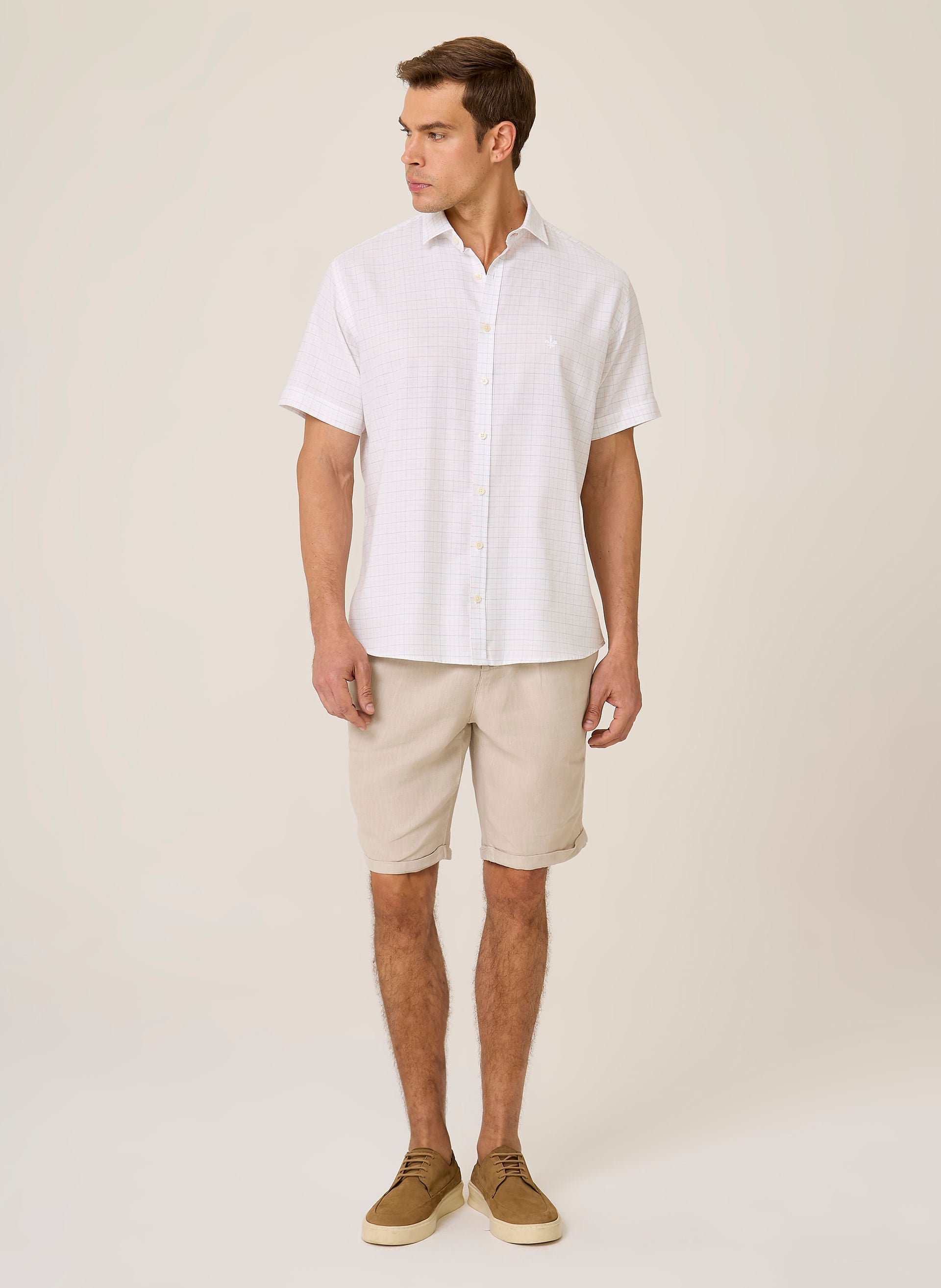 Camisa Comfort Fit Xadrez Masculina Dudalina Vermelha Algodão