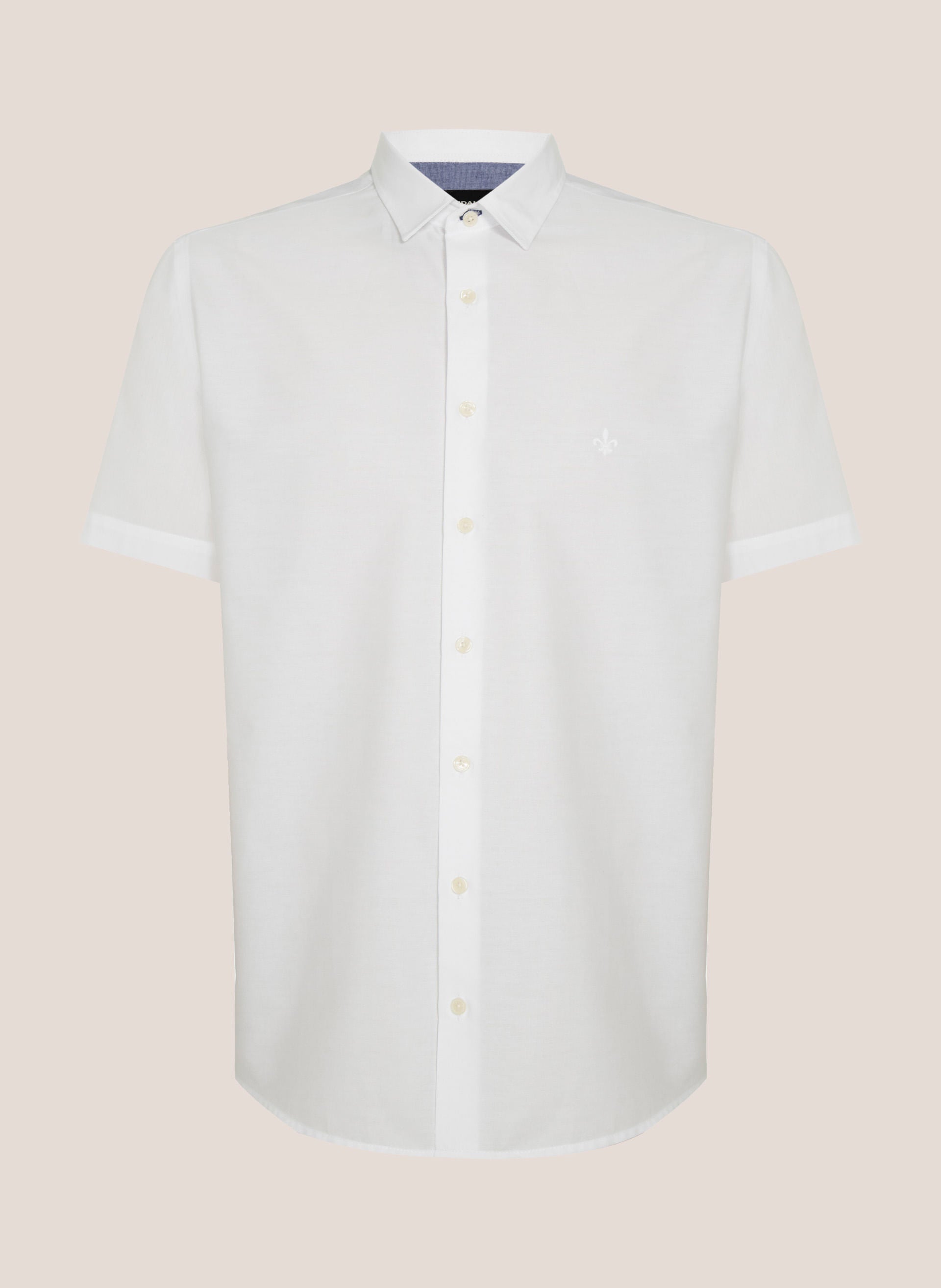 Camisa Masculina Comfort Fit Lisa Dudalina Algodão Branco
