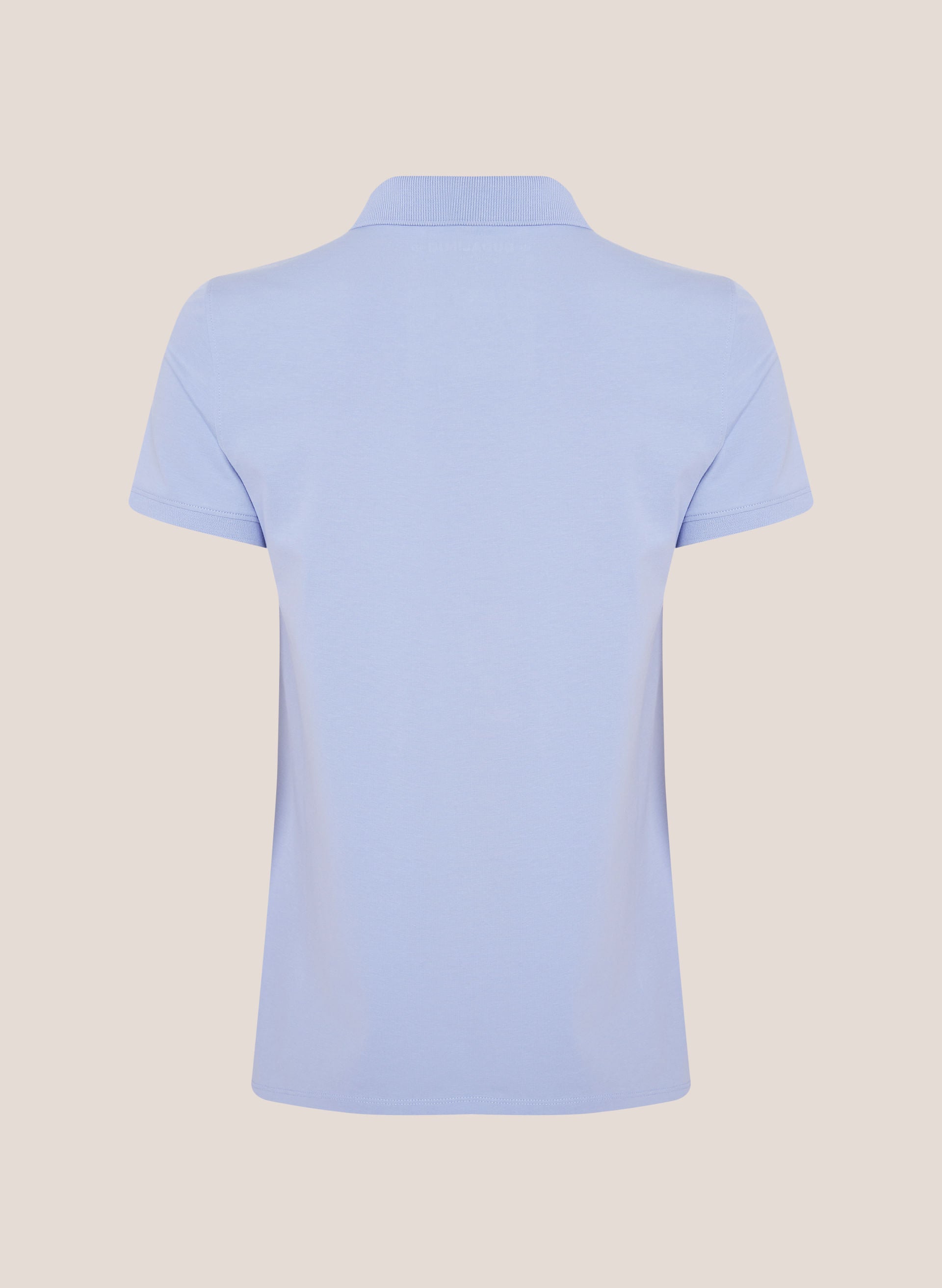 Polo Feminina Regular Fit Algodão Pima Azul Claro Confortável