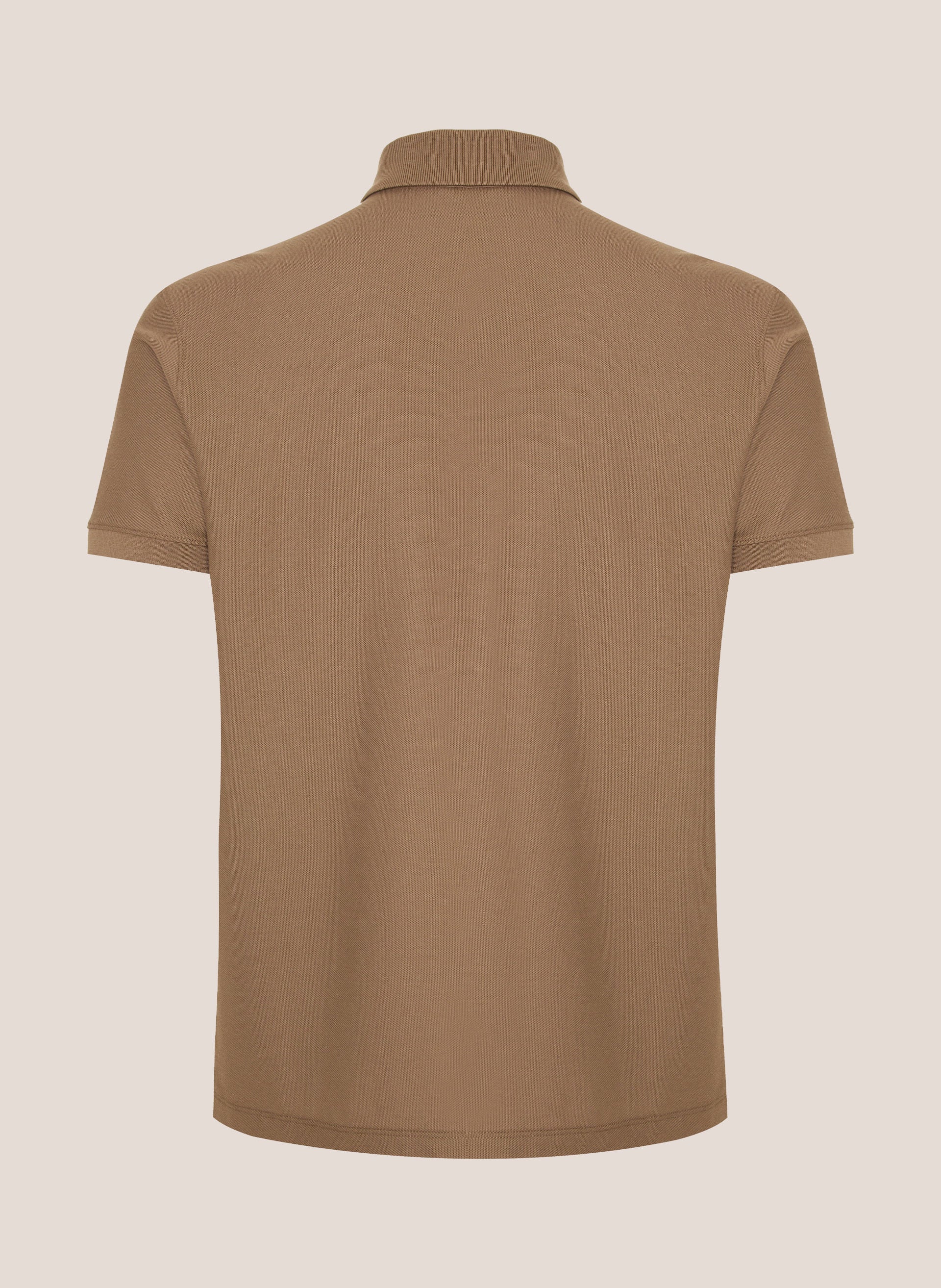Polo Regular Fit Lisa Algodão Pima Essentials Masculina Marrom