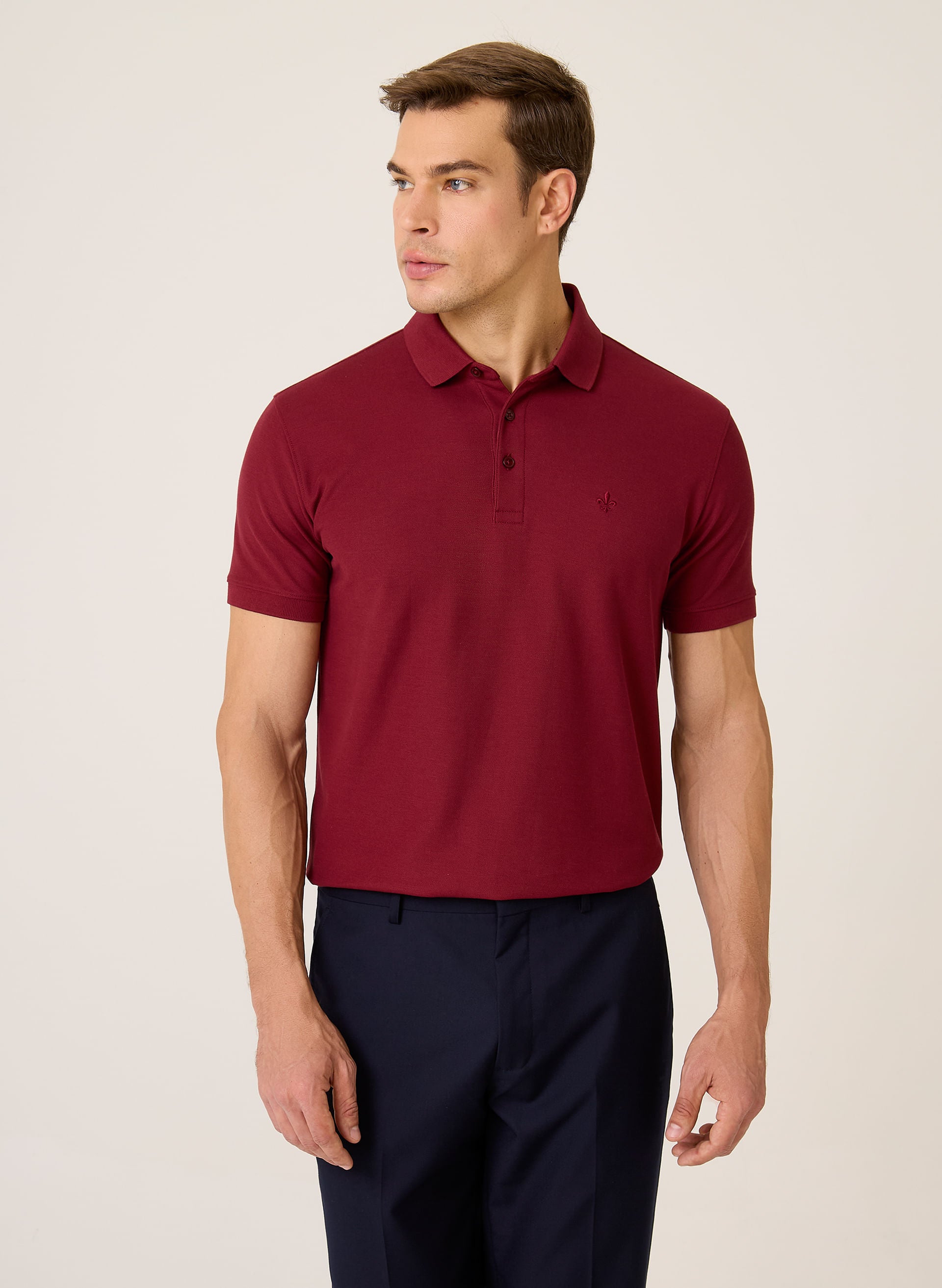 Polo Masculina Regular Fit Gola Favo Frisos Confortável