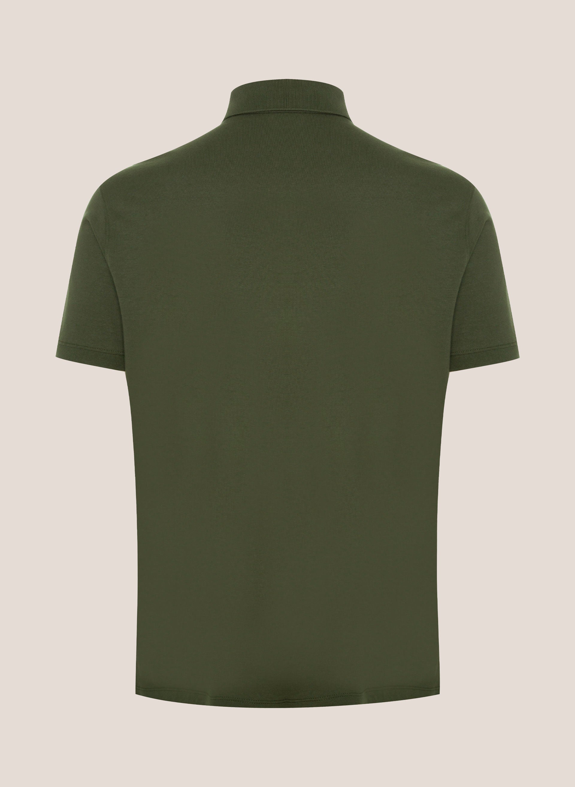 Polo Masculina Regular Fit Algodão Pima Touch Verde Militar